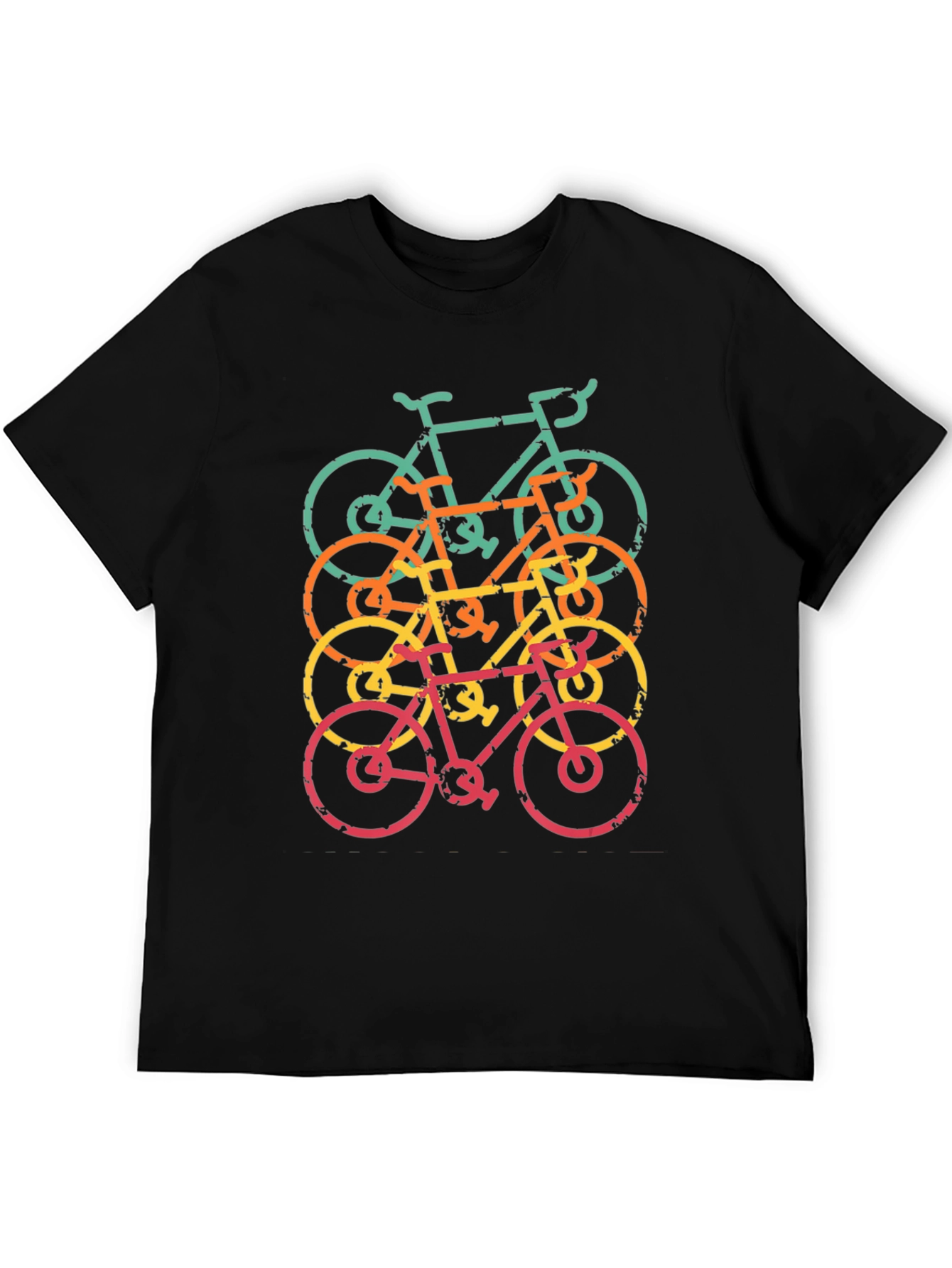 Retro Bicycle Stack Graphic T-Shirt