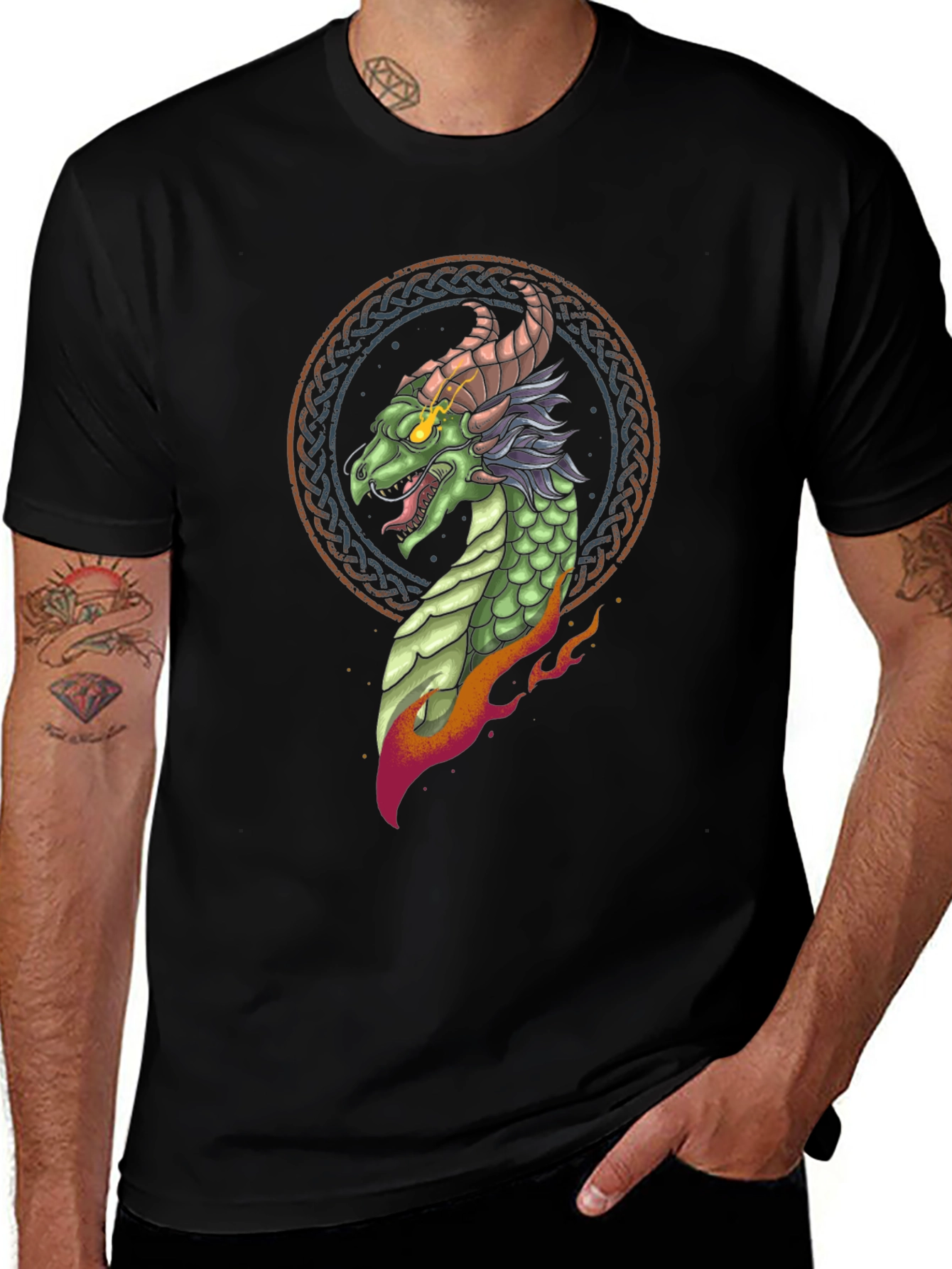 Dragon Graphic Print T-Shirt