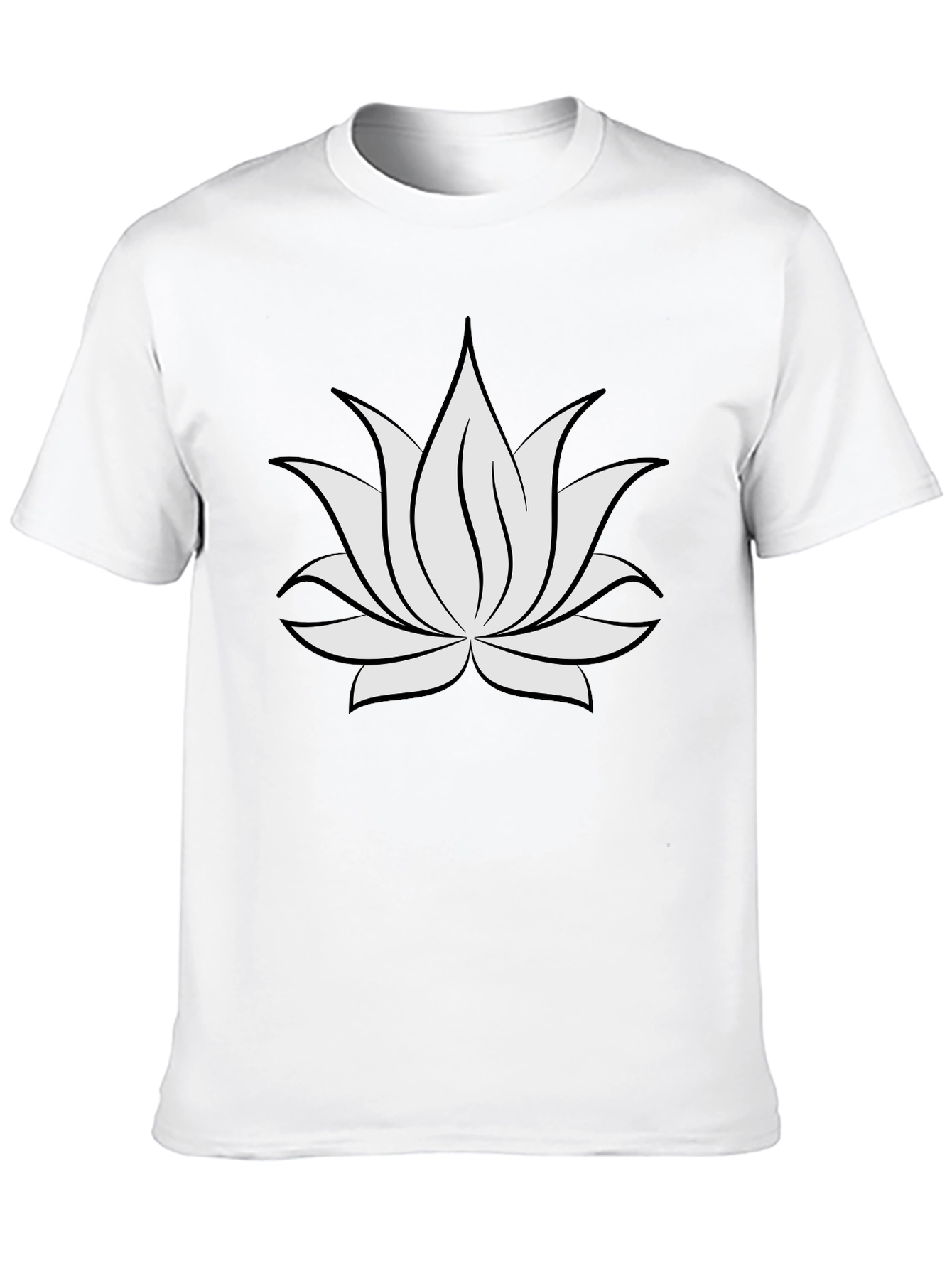 Lotus Flower Graphic Black Tee