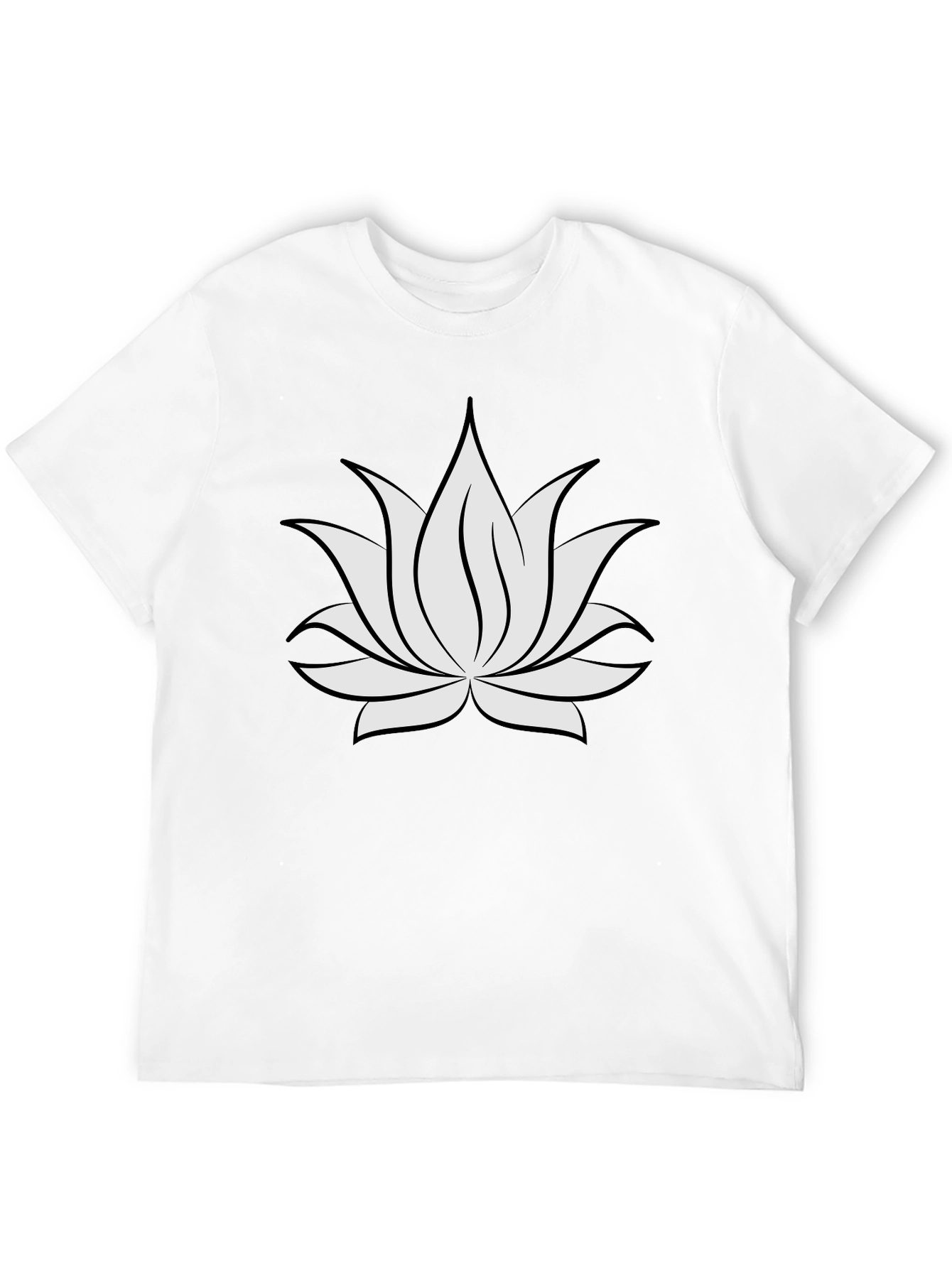 Lotus Flower Graphic Black Tee
