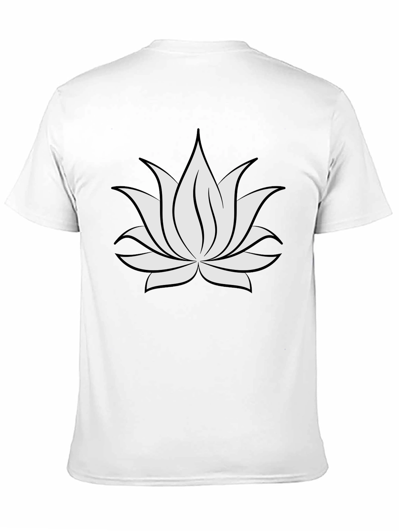 Lotus Flower Graphic Black Tee