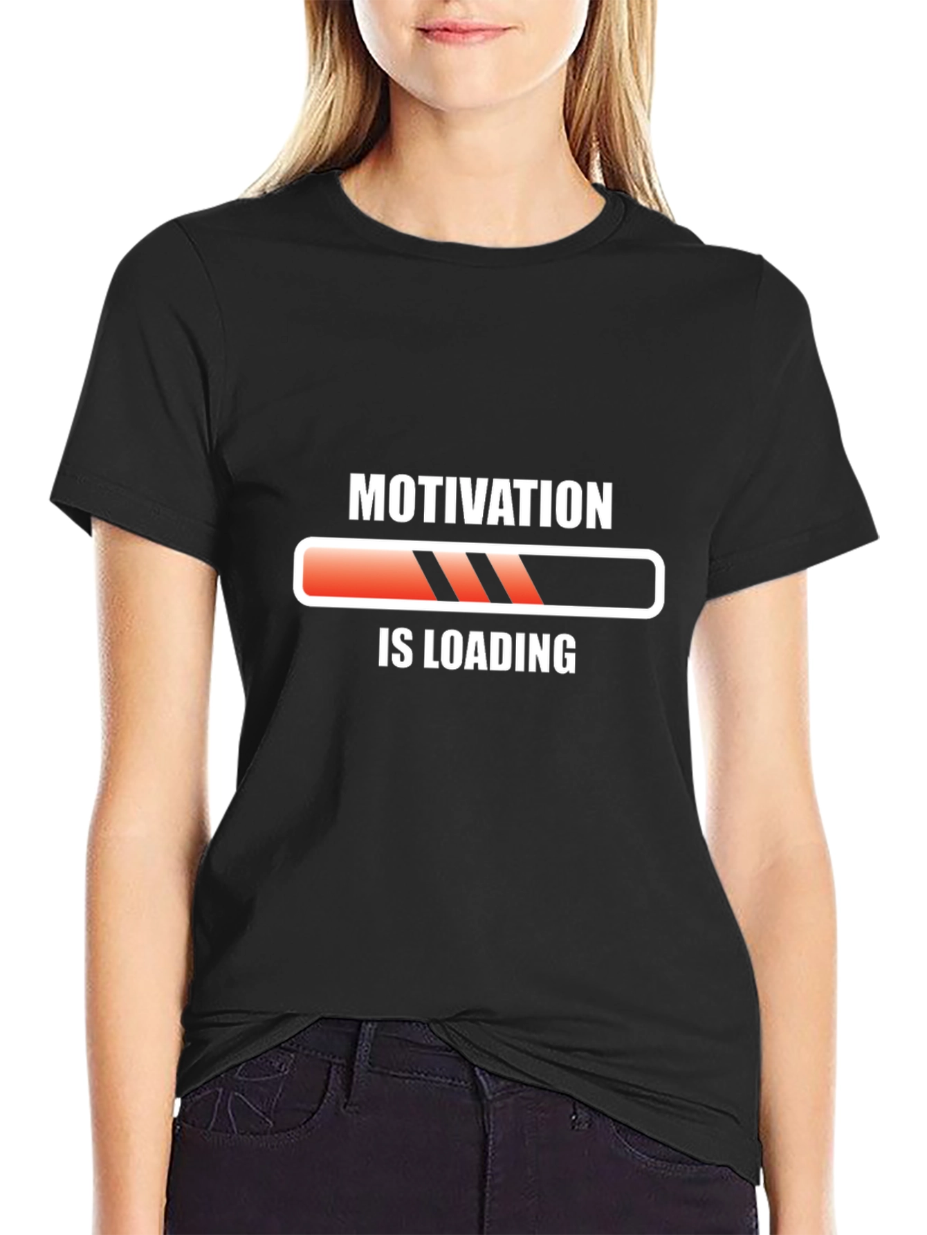 Motivation Loading Black T-Shirt