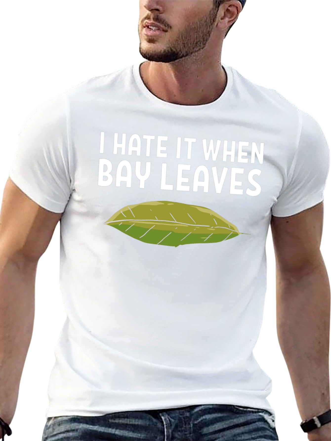 Funny Bay Leaves Graphic T-Shirt