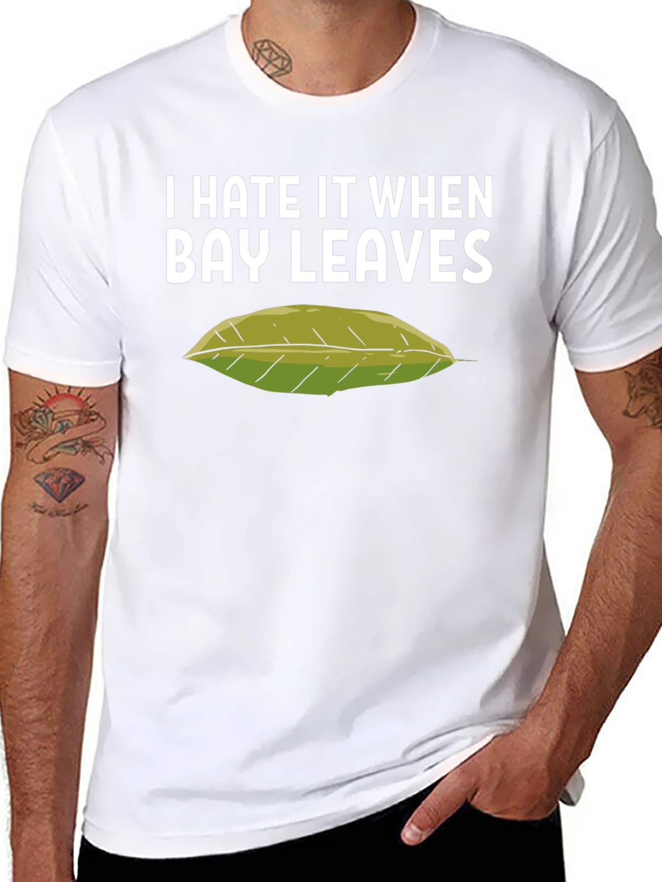 Funny Bay Leaves Graphic T-Shirt