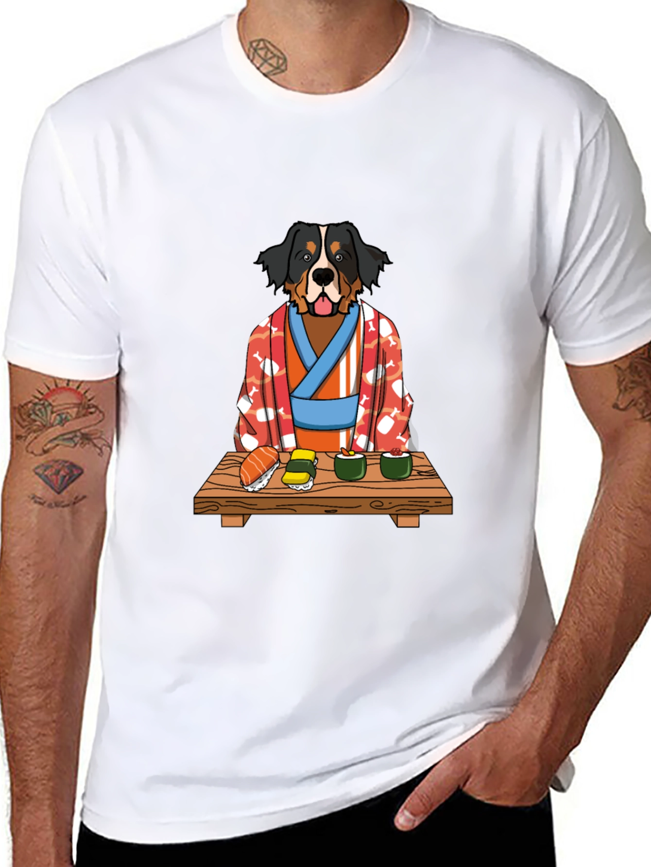 Dog Sushi Chef Graphic Tee