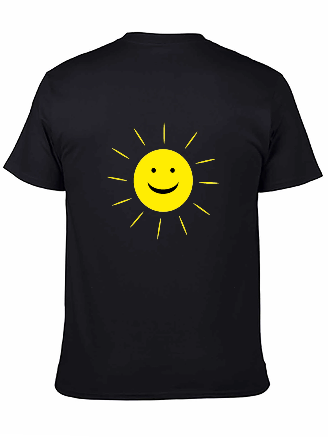 Sunny Day Graphic Tee - Classic Black Cotton T-Shirt