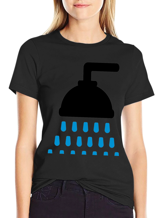Shower Graphic Tee - Black Cotton Blend