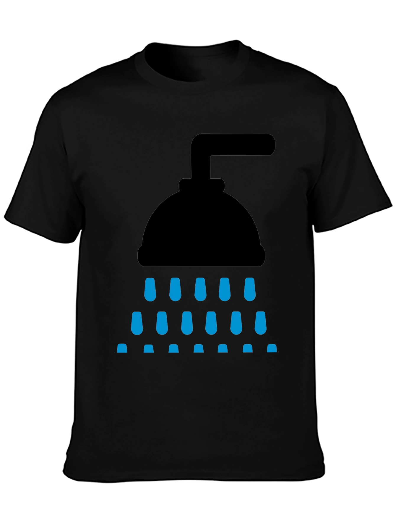 Shower Graphic Tee - Black Cotton Blend
