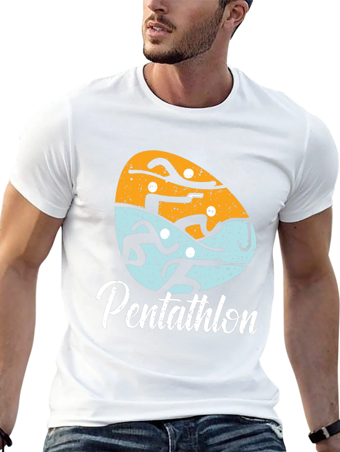 Pentathlon Graphic Tee | Modern Five Sport Design