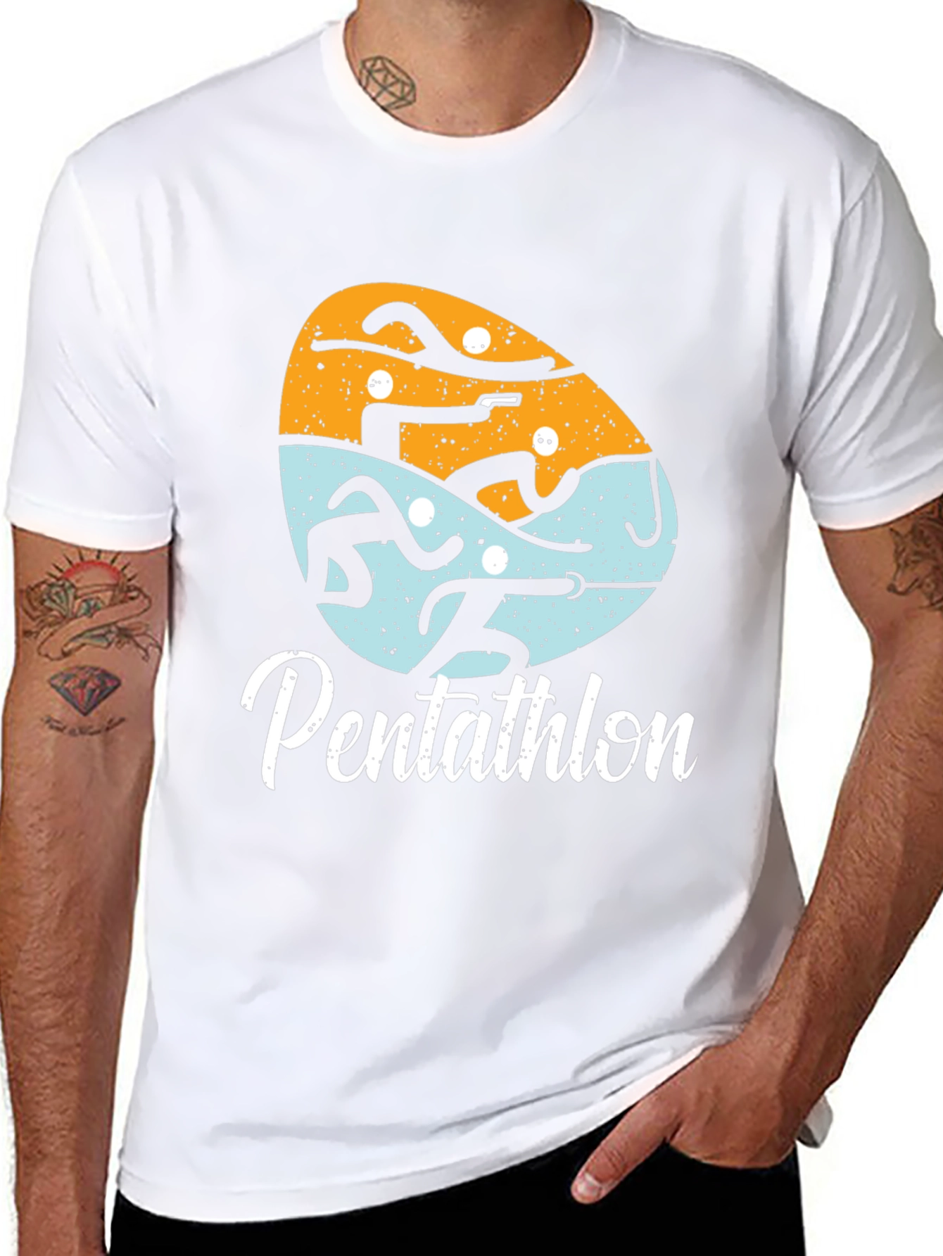 Pentathlon Graphic Tee | Modern Five Sport Design