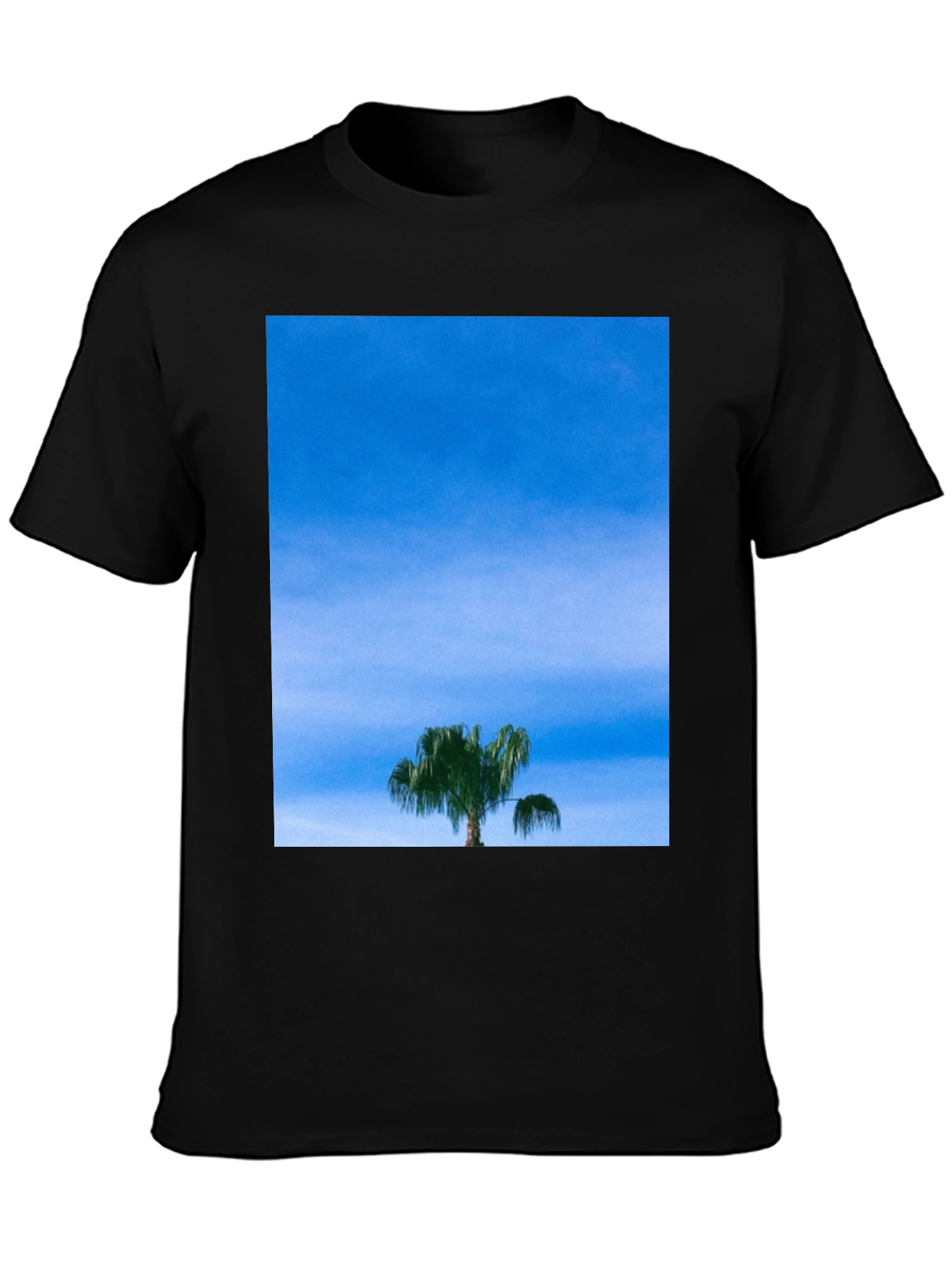 Palm Tree Sky Graphic Tee - Casual Comfort
