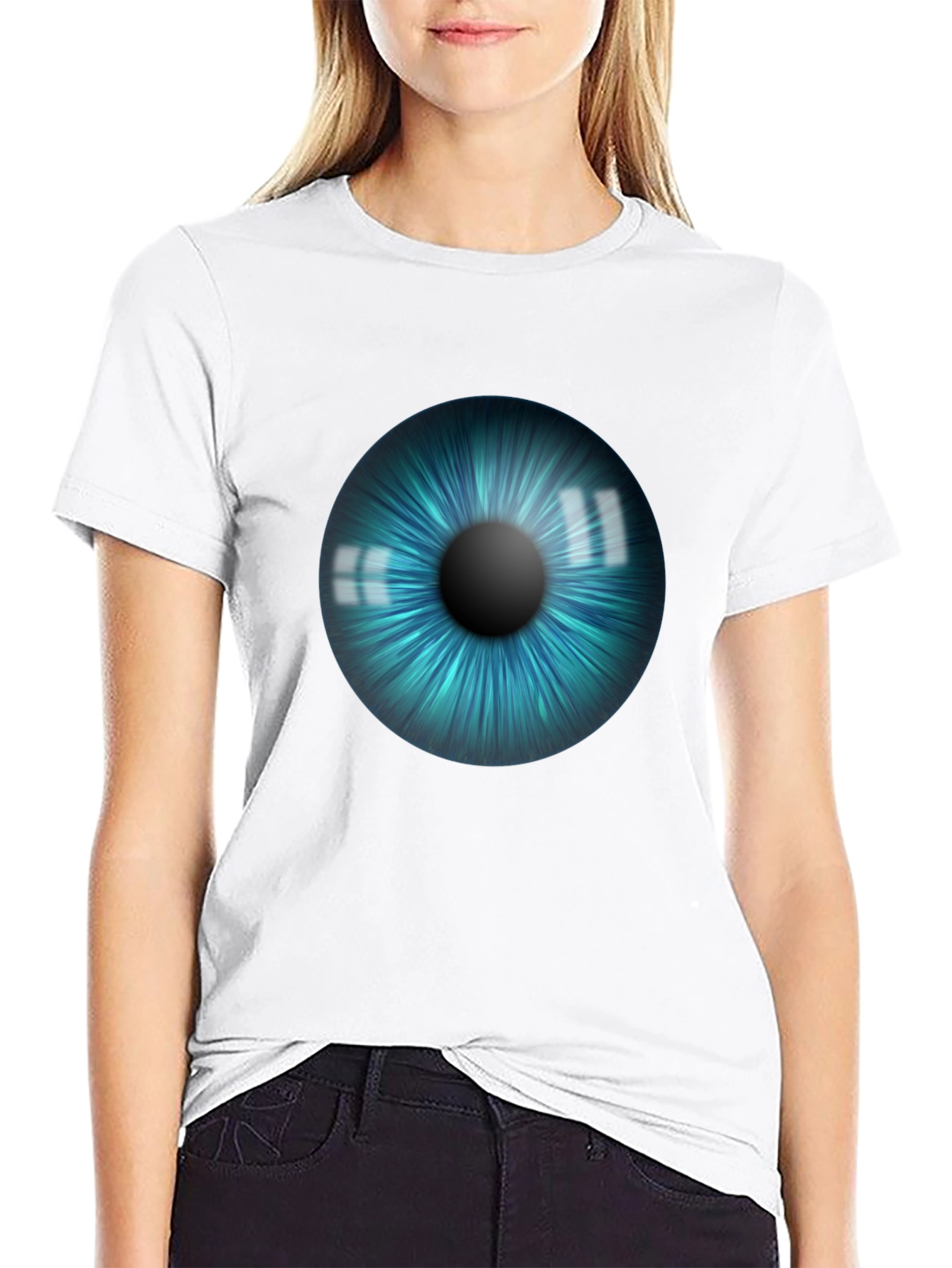 Eye See You Graphic Tee - Black Cotton T-Shirt