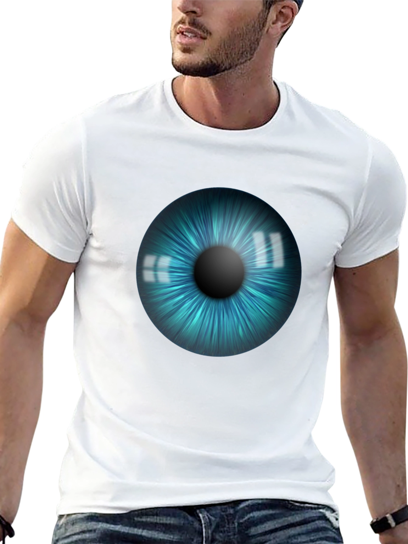 Eye See You Graphic Tee - Black Cotton T-Shirt