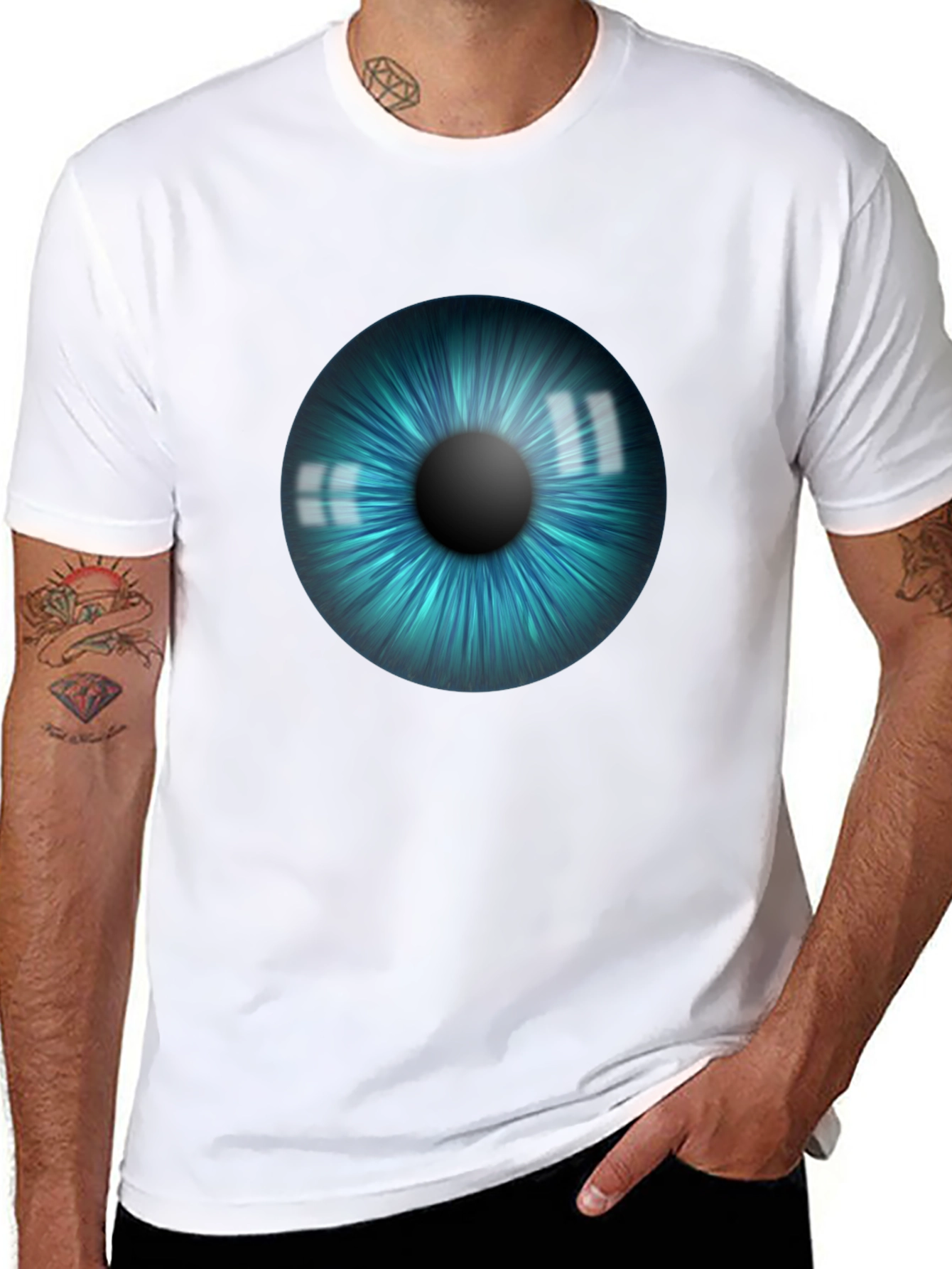 Eye See You Graphic Tee - Black Cotton T-Shirt