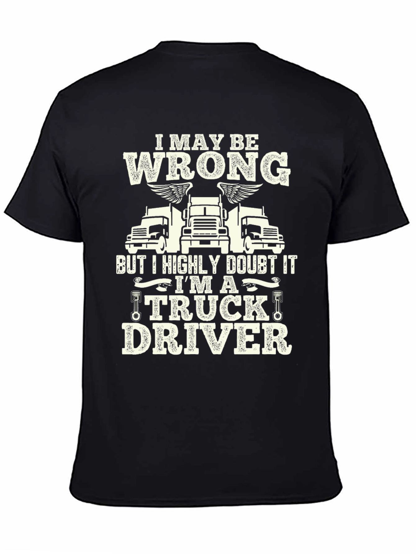 Truck Driver Graphic T-Shirt - Black
