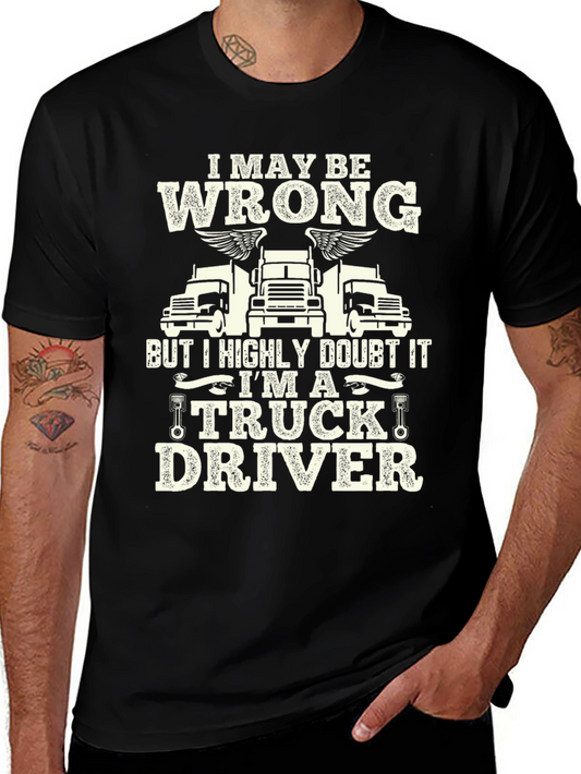 Truck Driver Graphic T-Shirt - Black