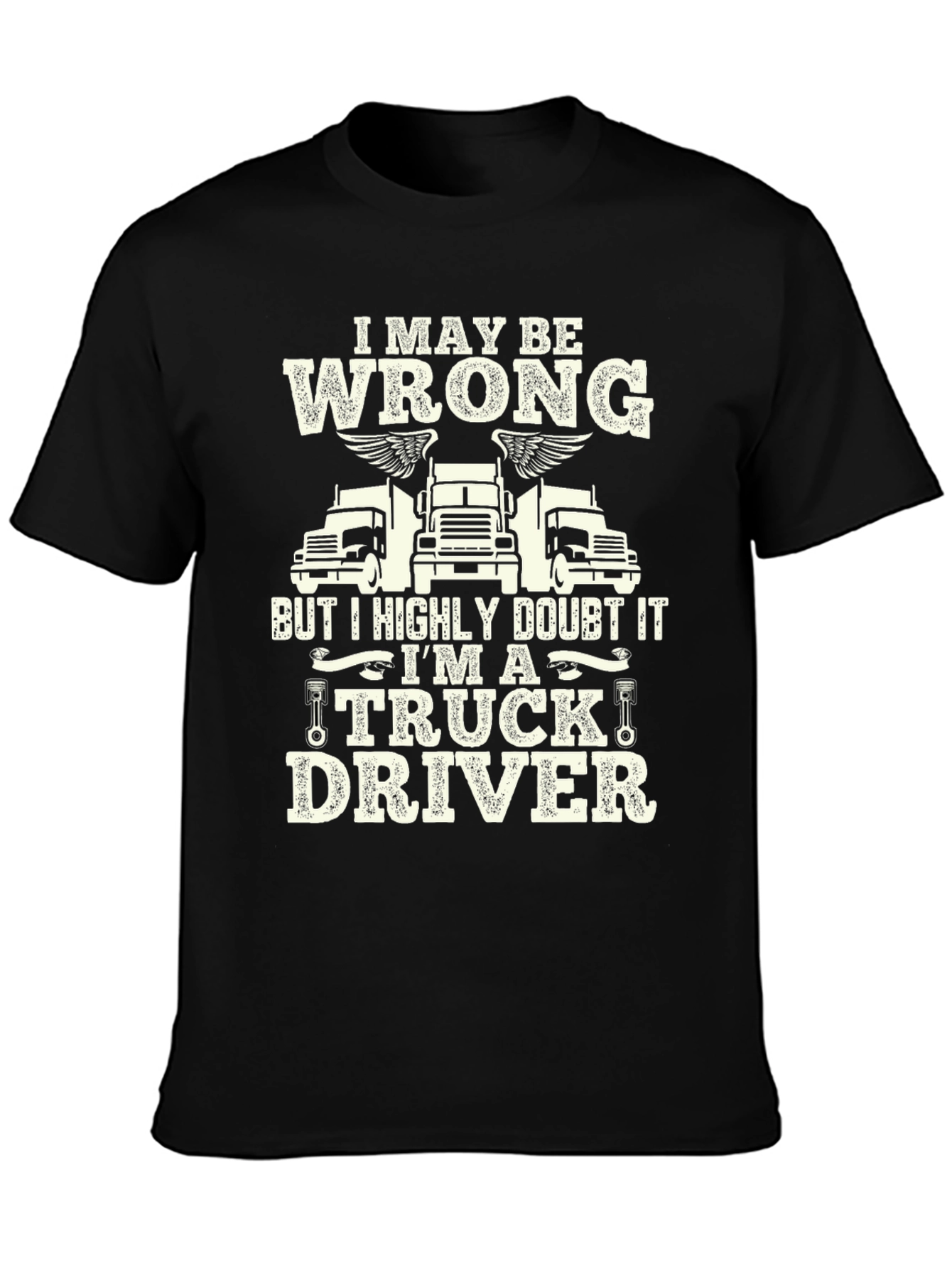 Truck Driver Graphic T-Shirt - Black