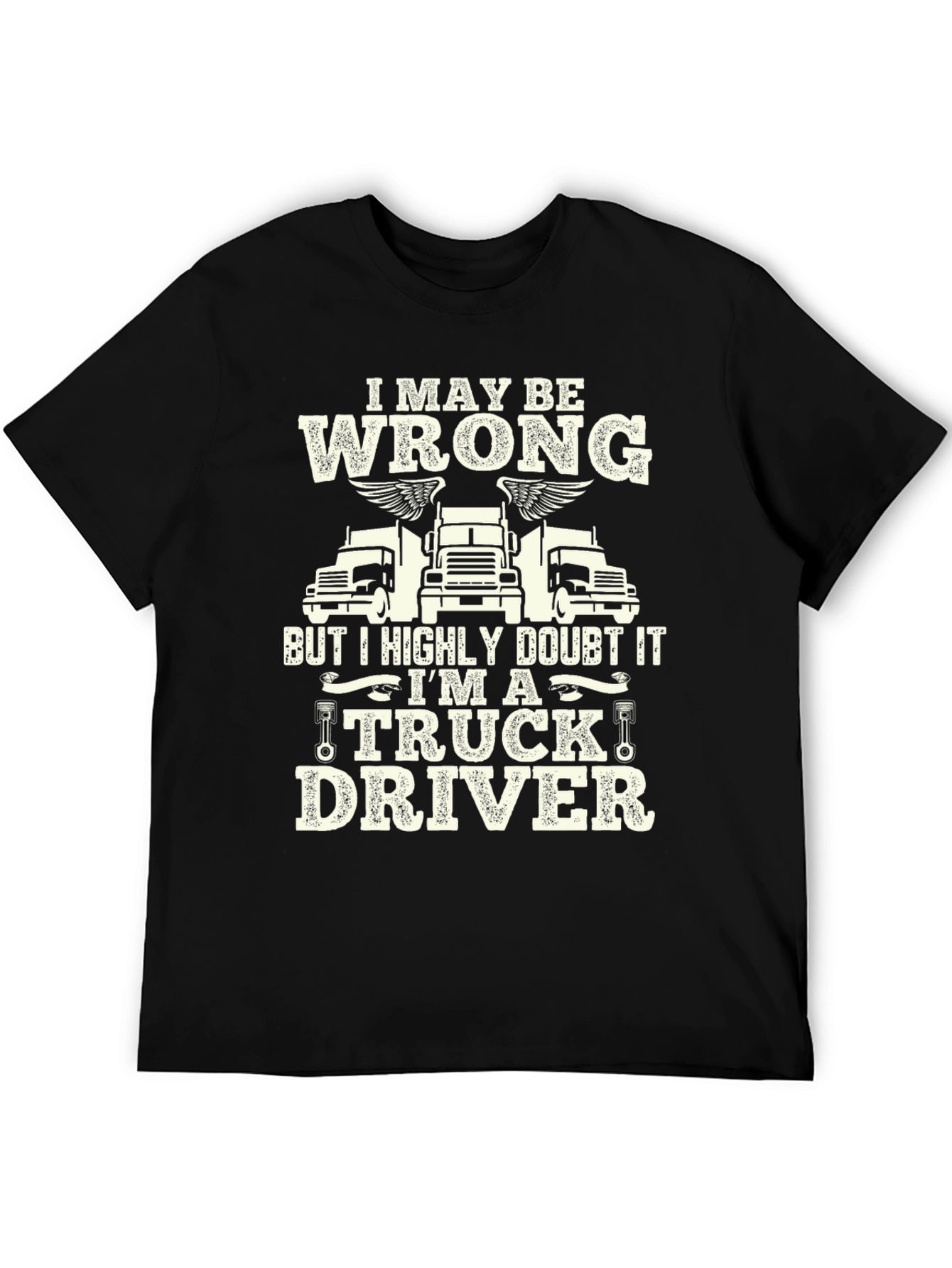 Truck Driver Graphic T-Shirt - Black
