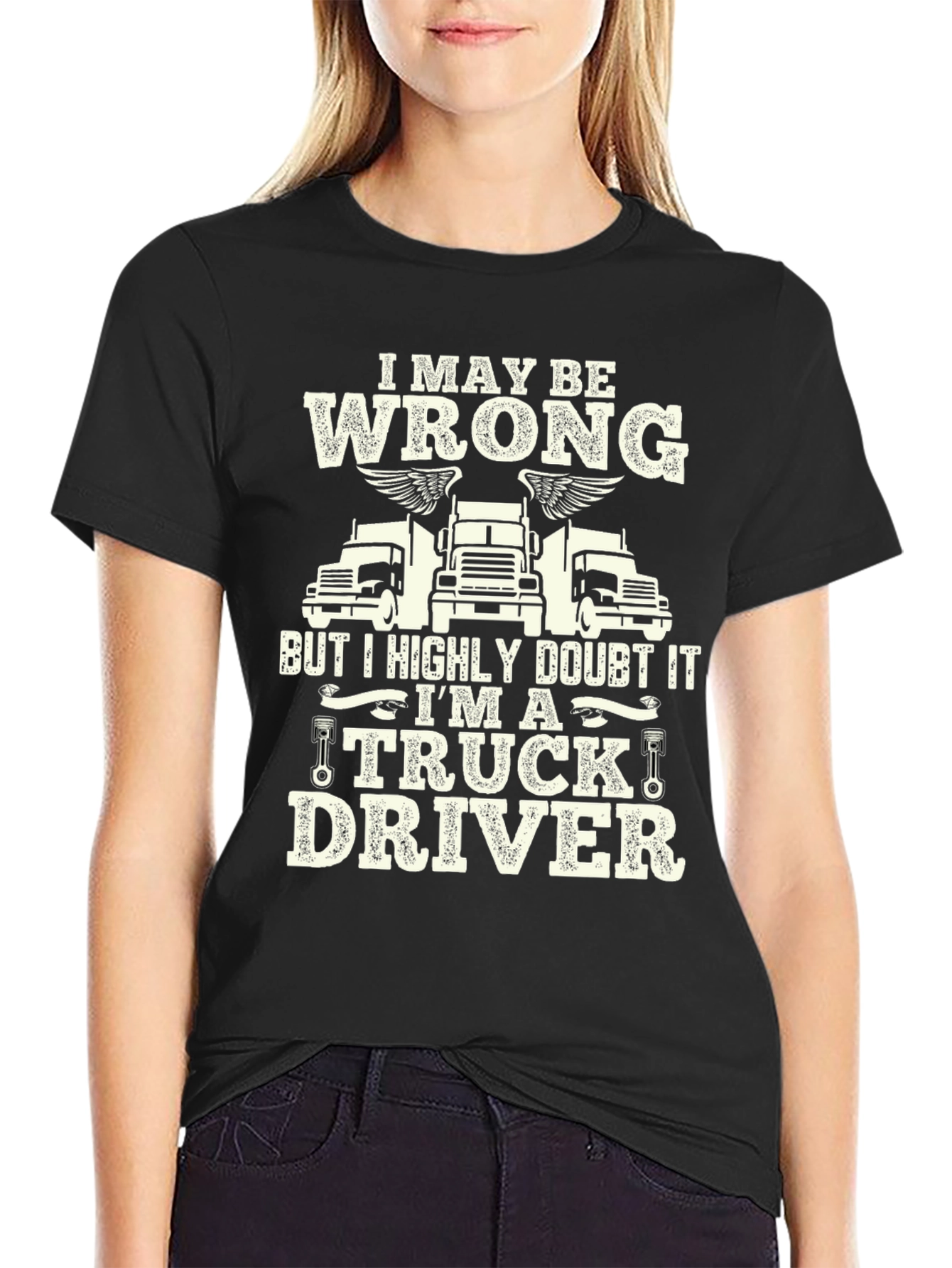 Truck Driver Graphic T-Shirt - Black