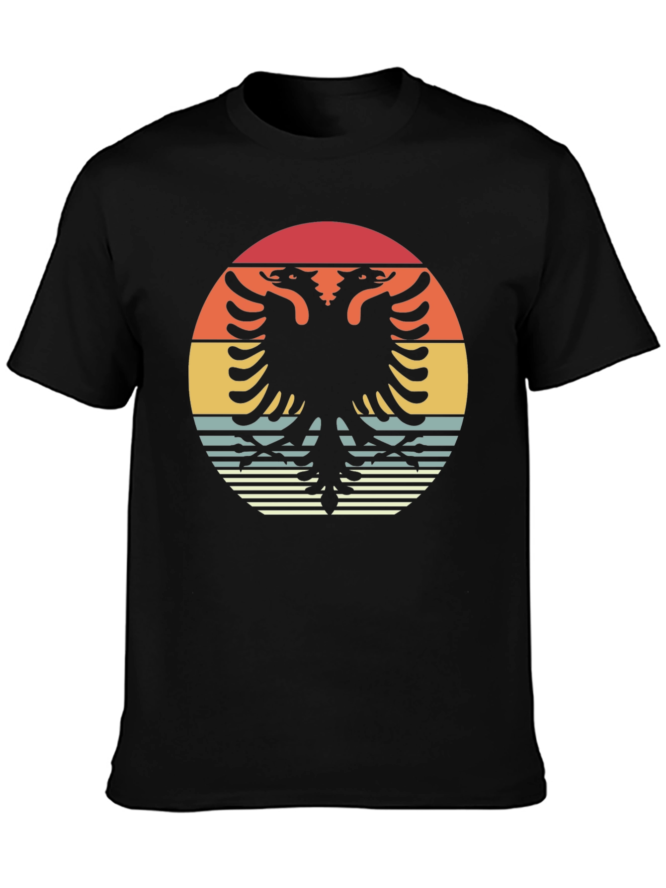 Retro Albanian Eagle Graphic T-Shirt