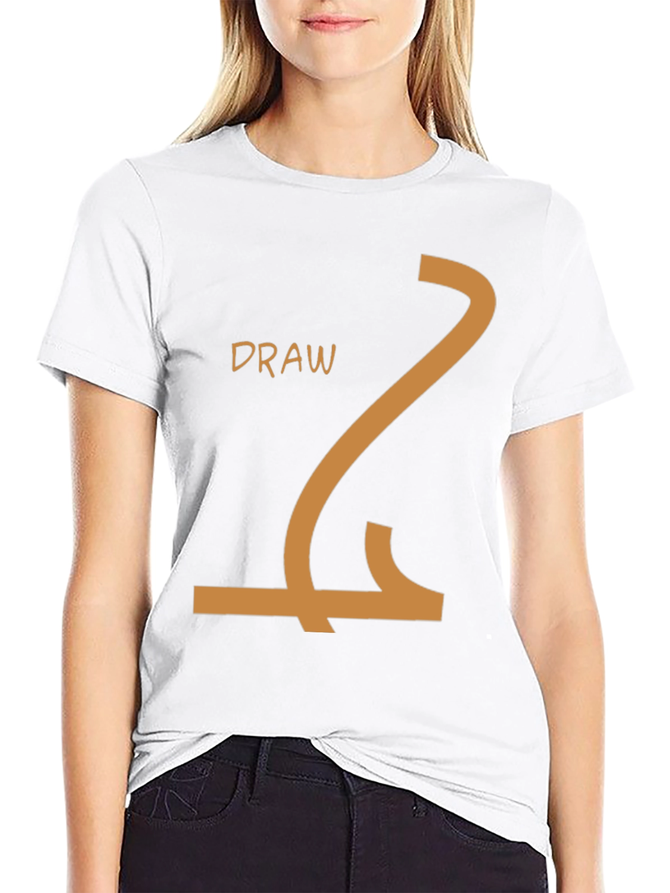 Draw Line Art T-Shirt - Creative Design Tee
