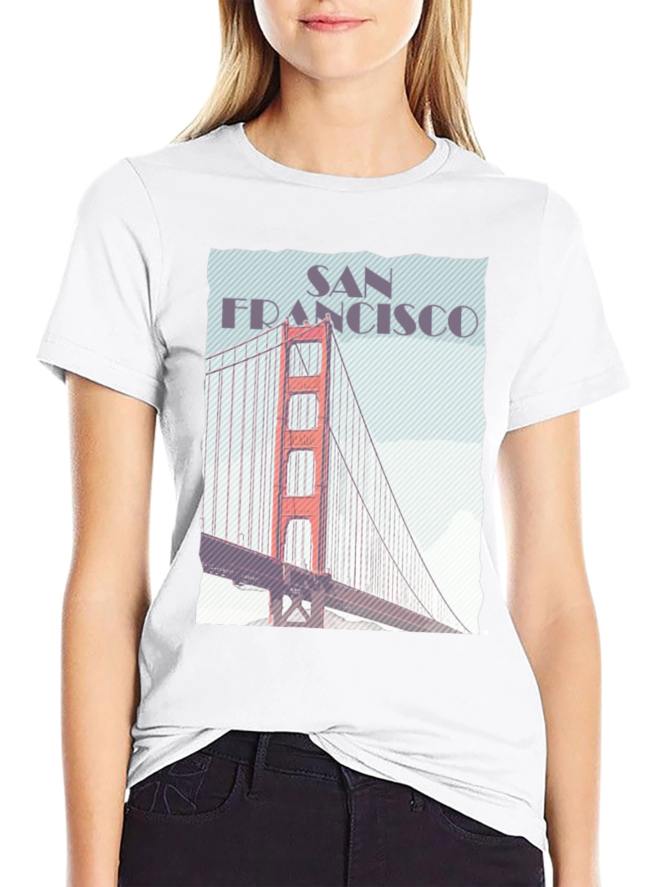 San Francisco Golden Gate Bridge Graphic Tee - Black
