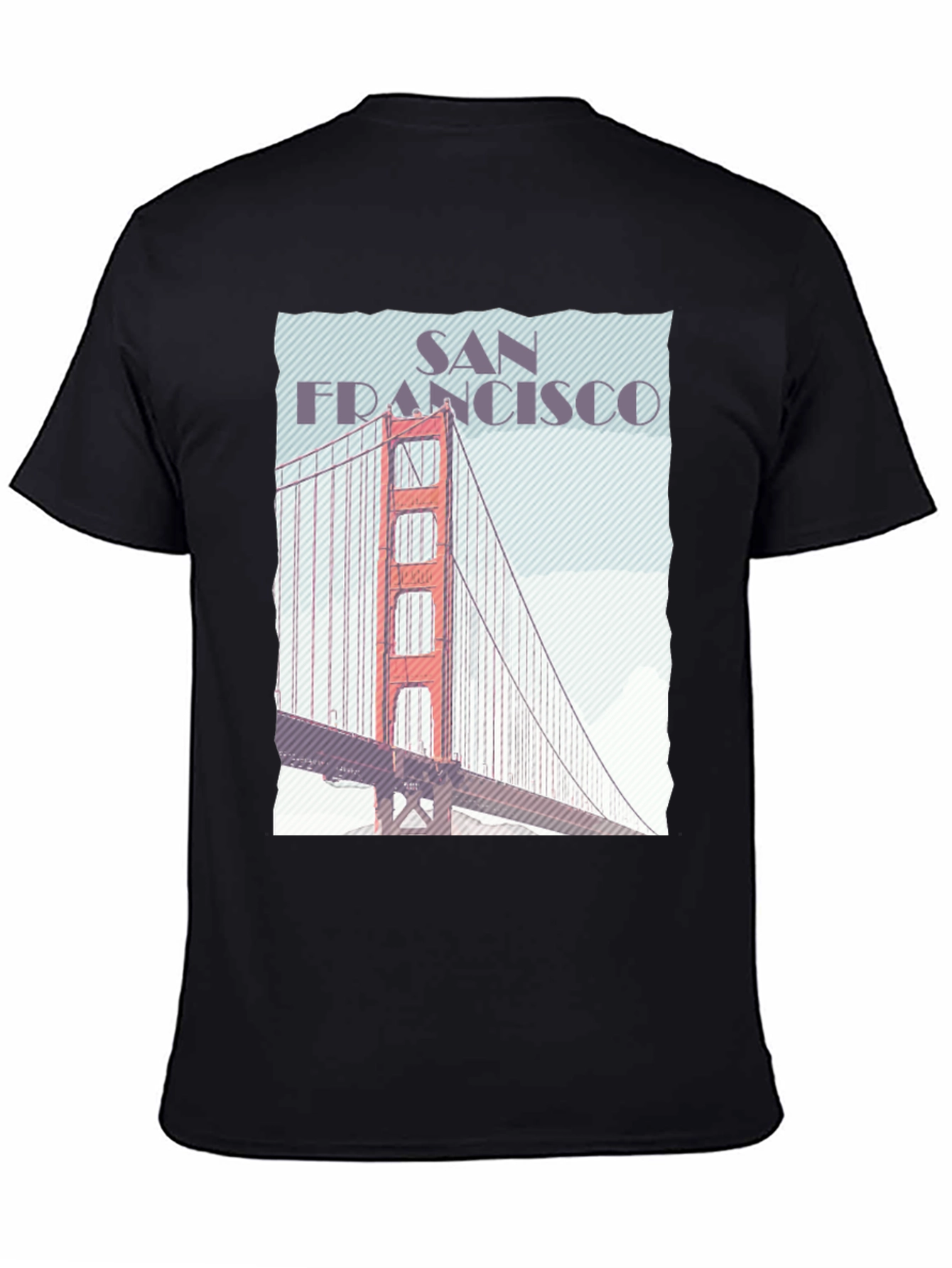 San Francisco Golden Gate Bridge Graphic Tee - Black
