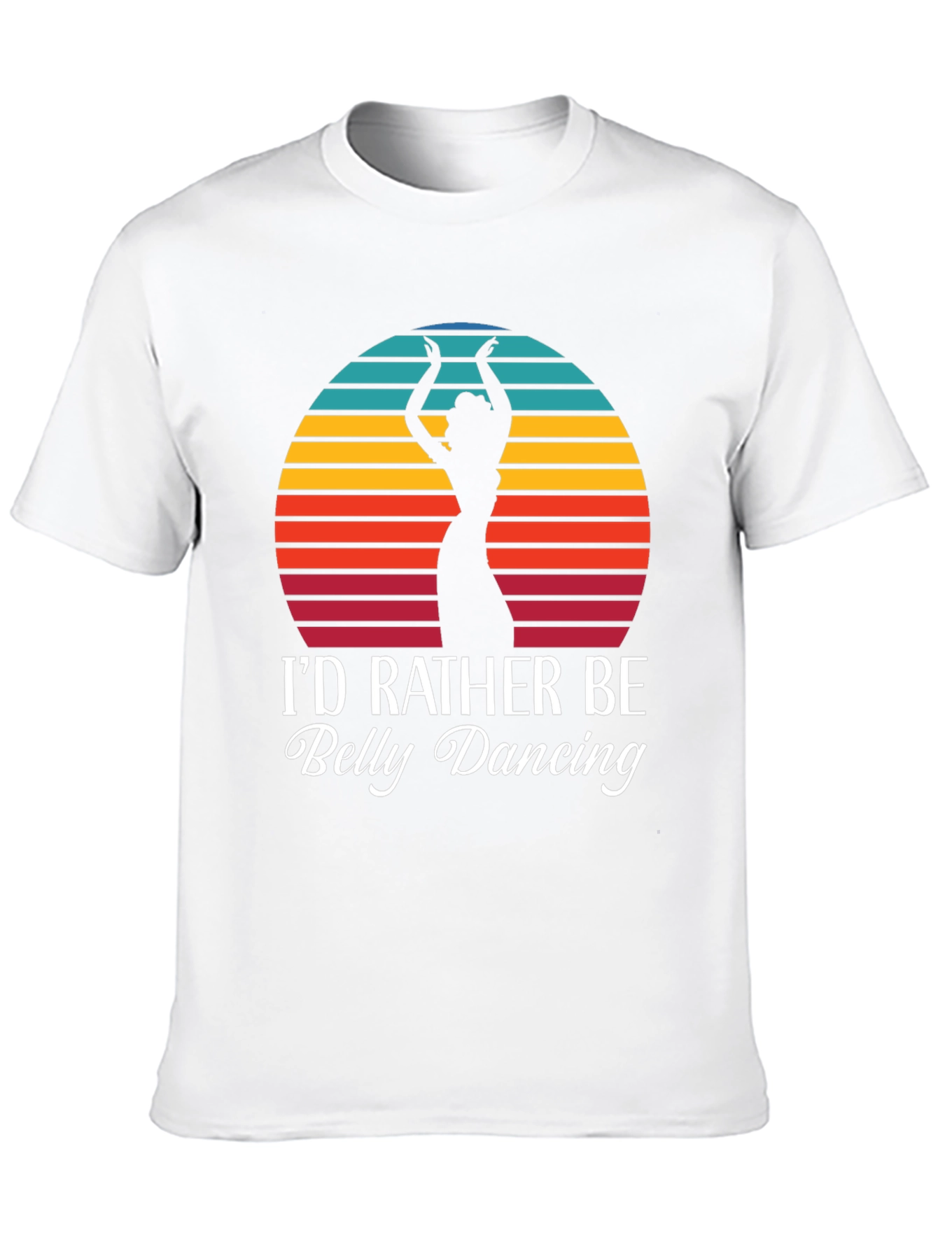 Belly Dancing T-Shirt - Retro Sunset Design