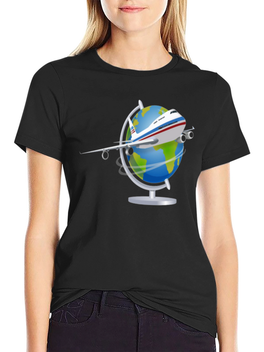Travel the World Airplane Globe Graphic Tee