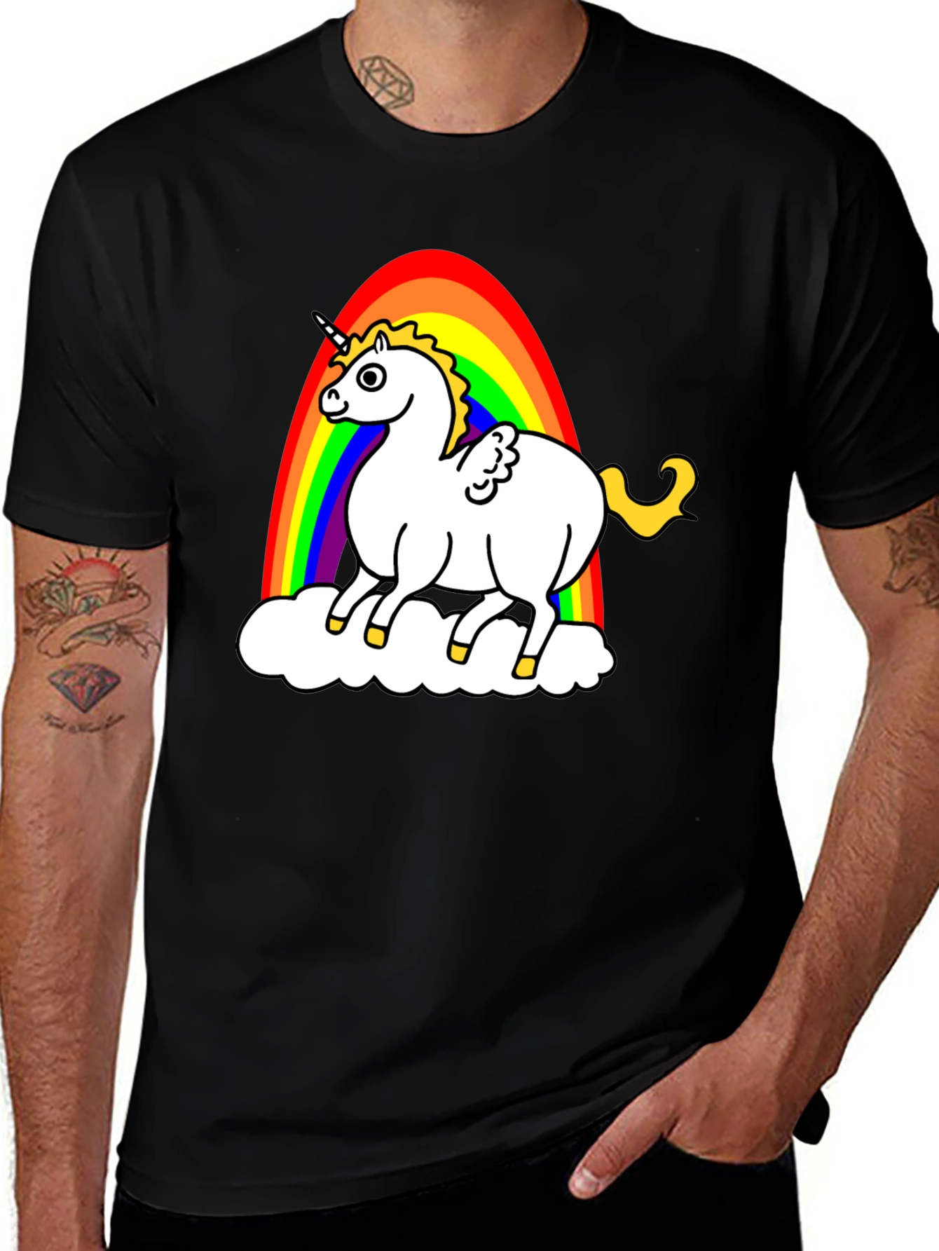 Unicorn Rainbow Graphic T-Shirt