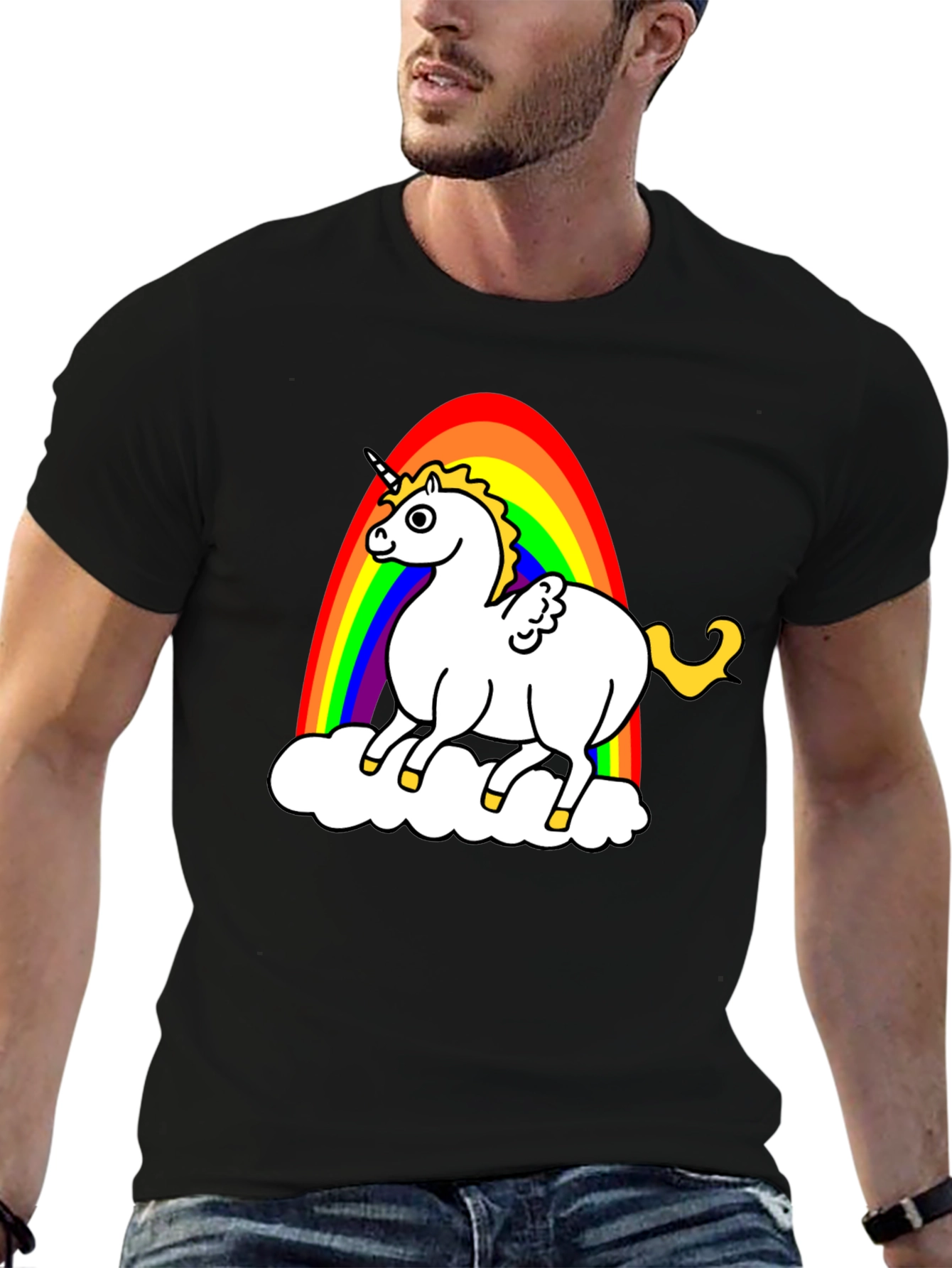 Unicorn Rainbow Graphic T-Shirt