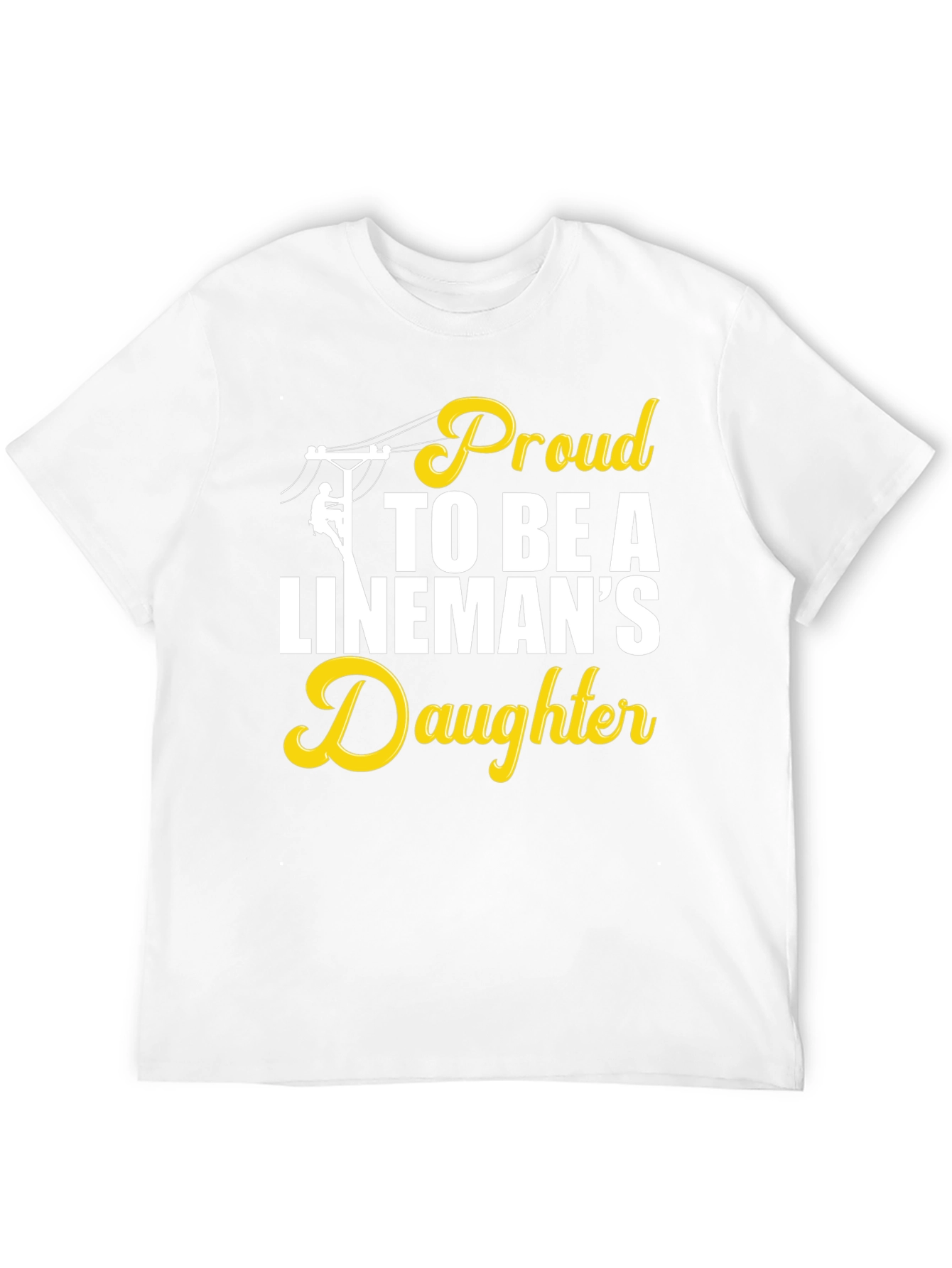 Proud Linemans Daughter Black T-Shirt