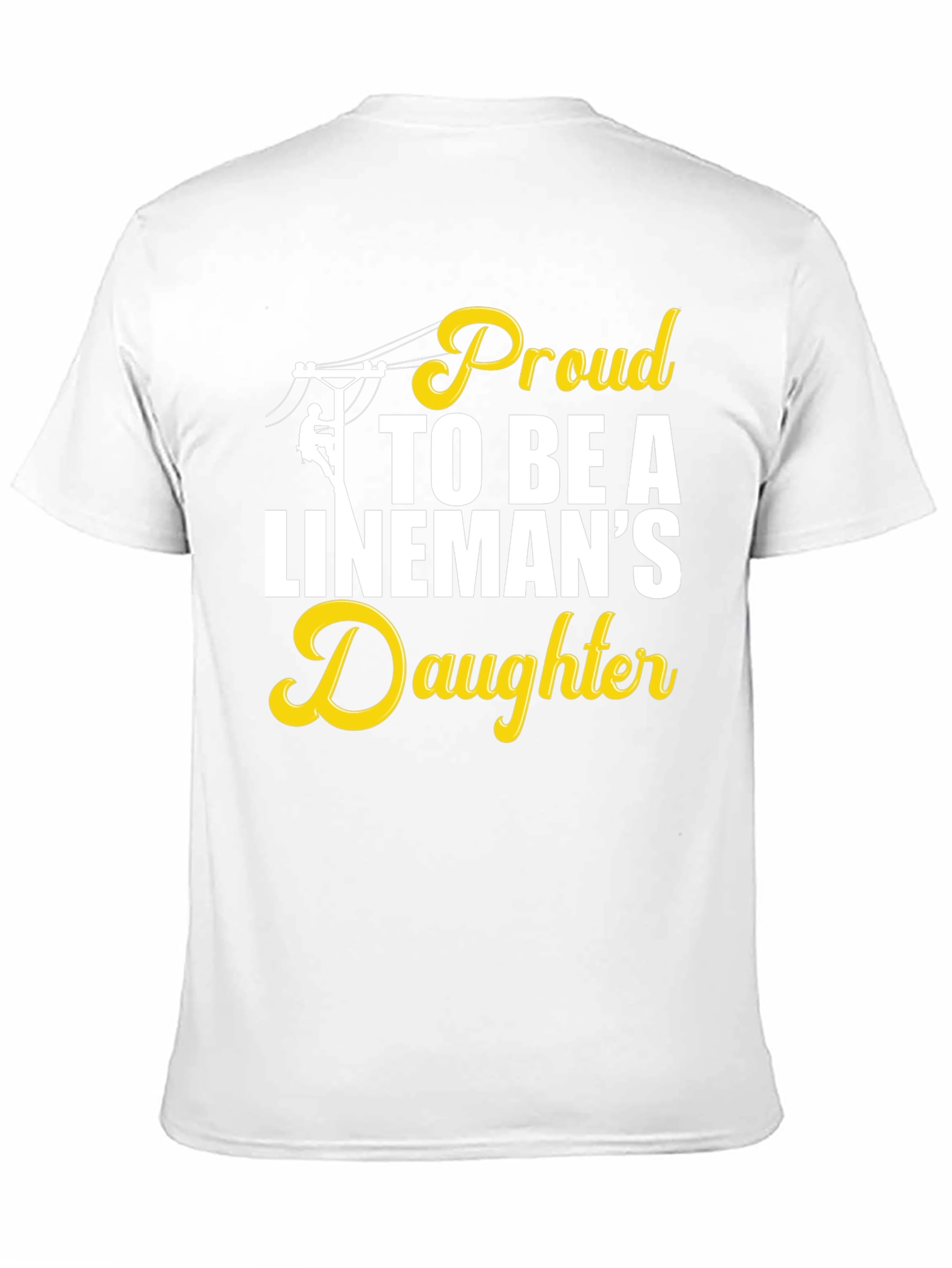 Proud Linemans Daughter Black T-Shirt