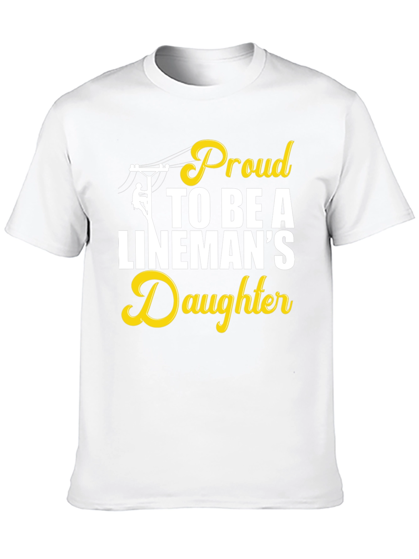 Proud Linemans Daughter Black T-Shirt