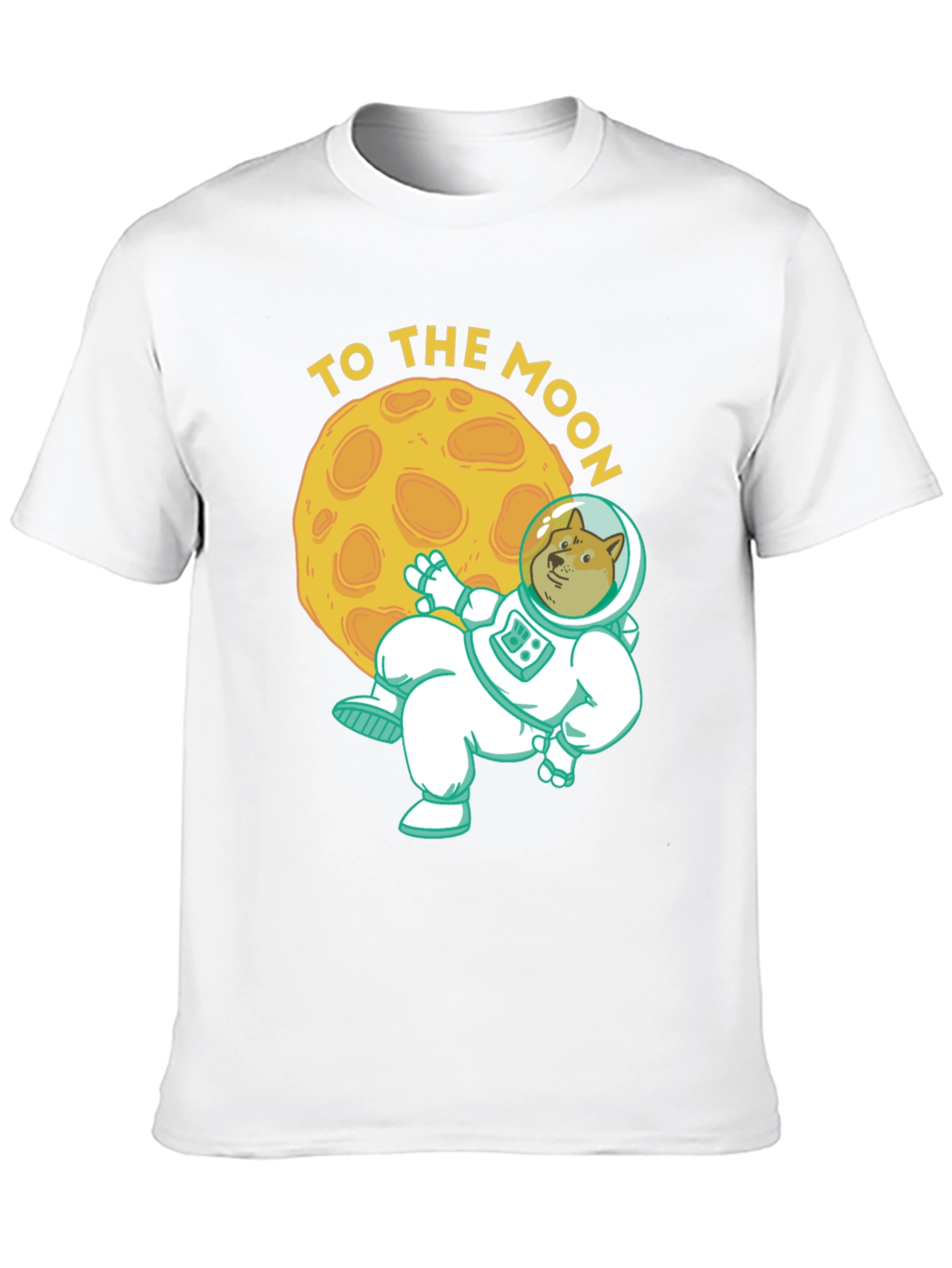 Doge To The Moon Black T-Shirt