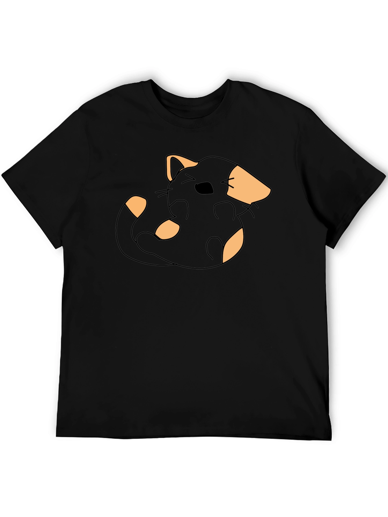 Black Cat Graphic Tee - Unique Design