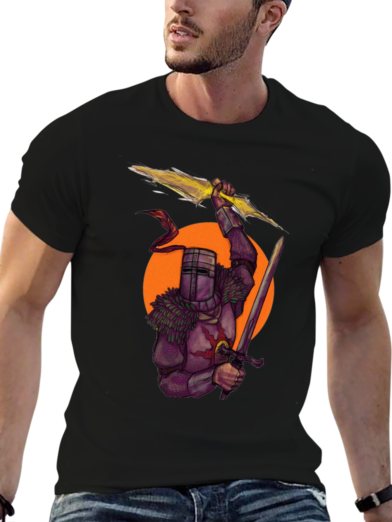 Knight Graphic T-Shirt - Black