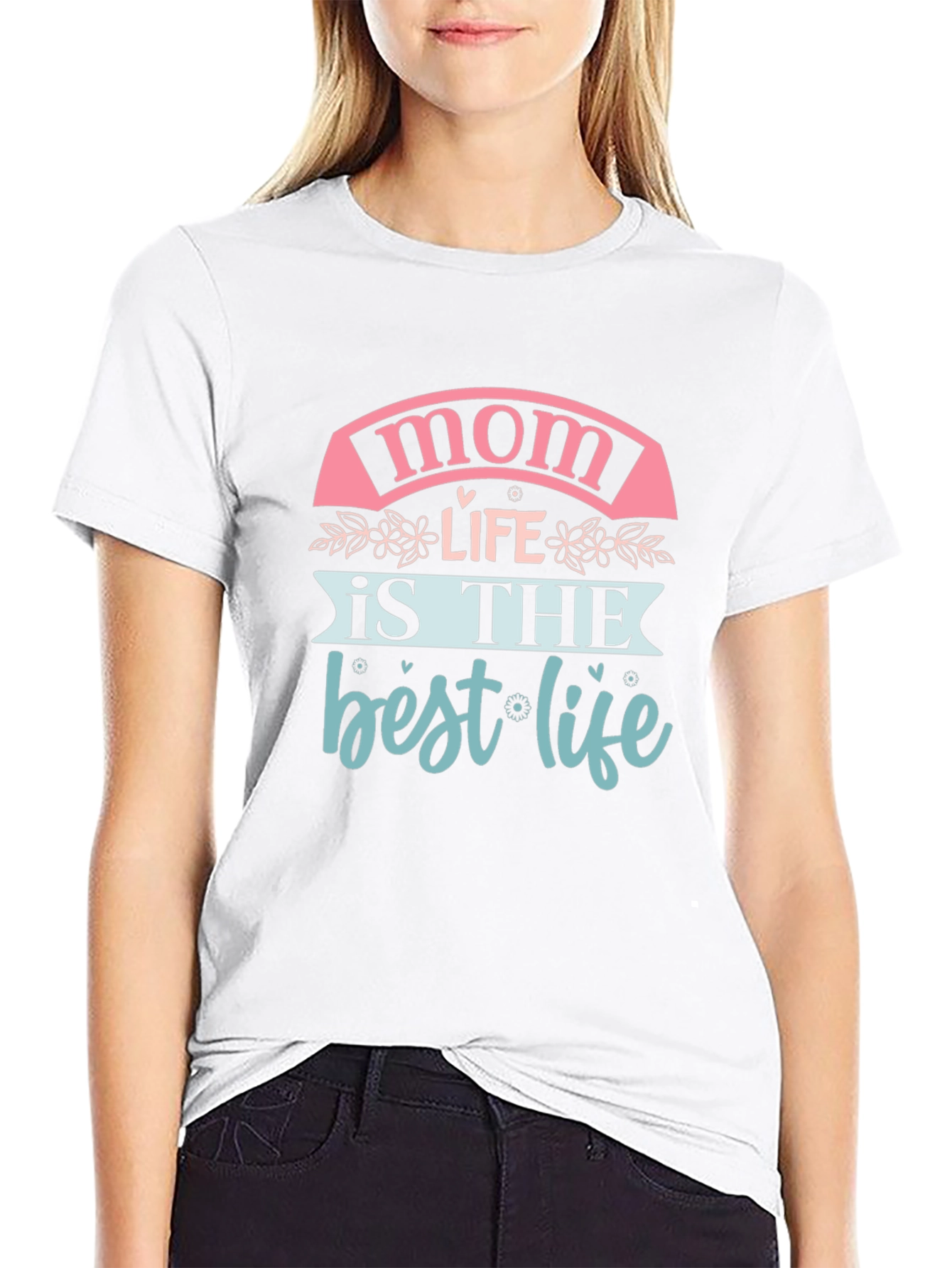 Mom Life is the Best Life Black Graphic Tee