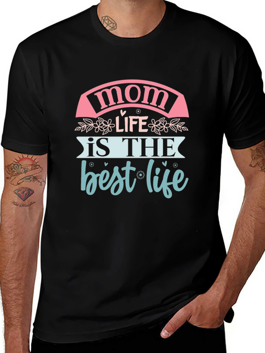 Mom Life is the Best Life Black Graphic Tee