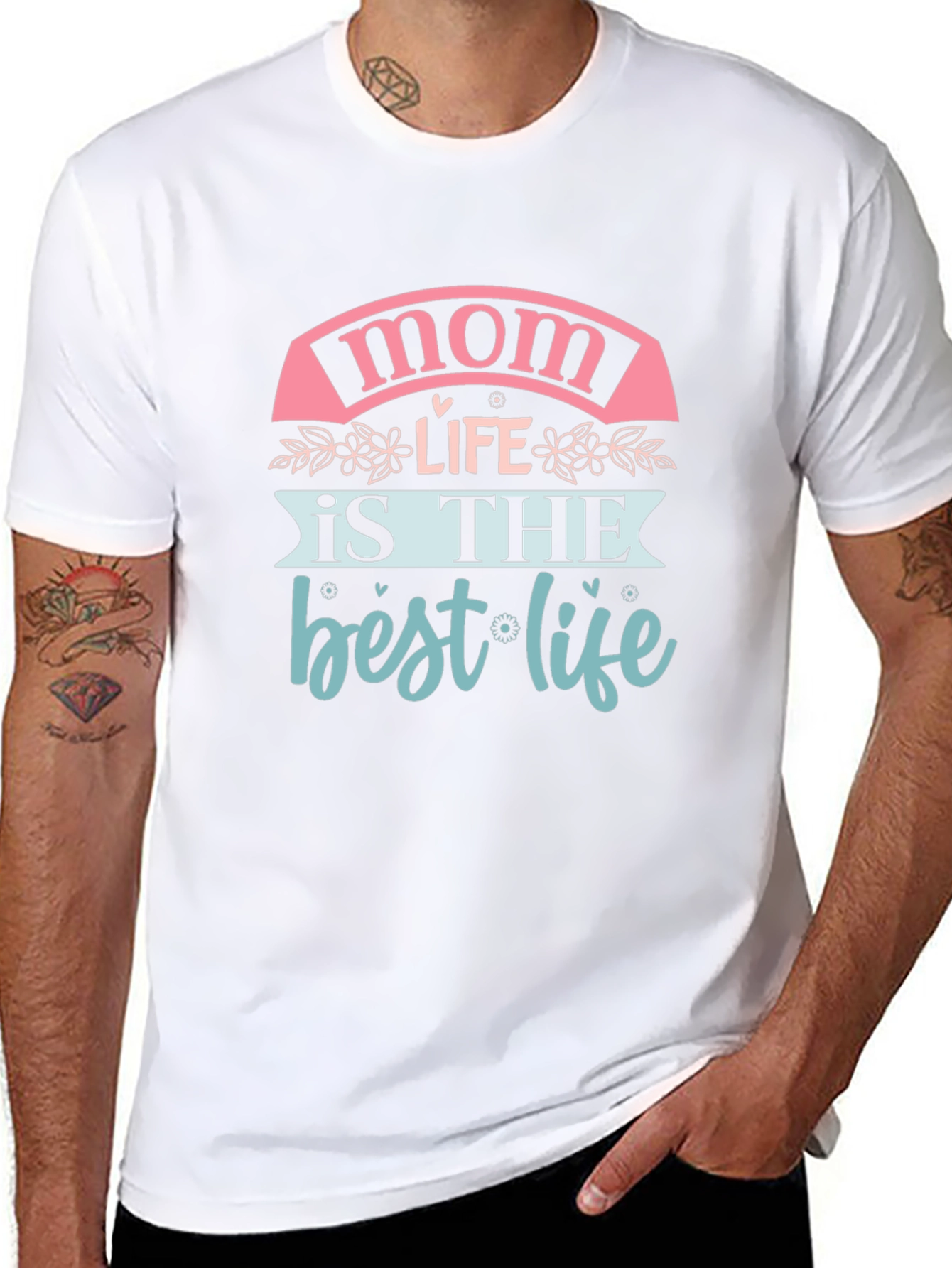 Mom Life is the Best Life Black Graphic Tee