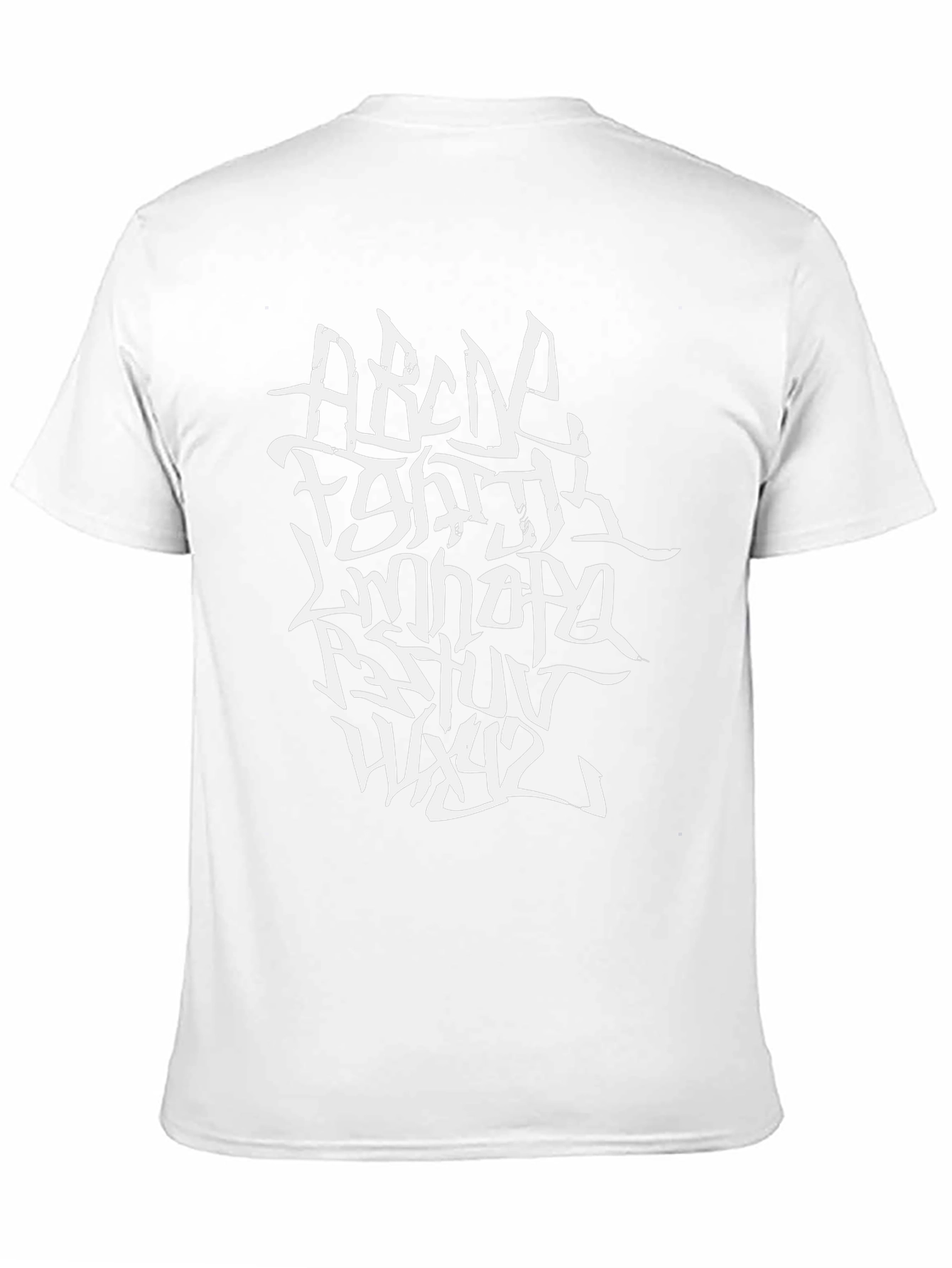 Abstract Alphabet Graphic Tee - Black