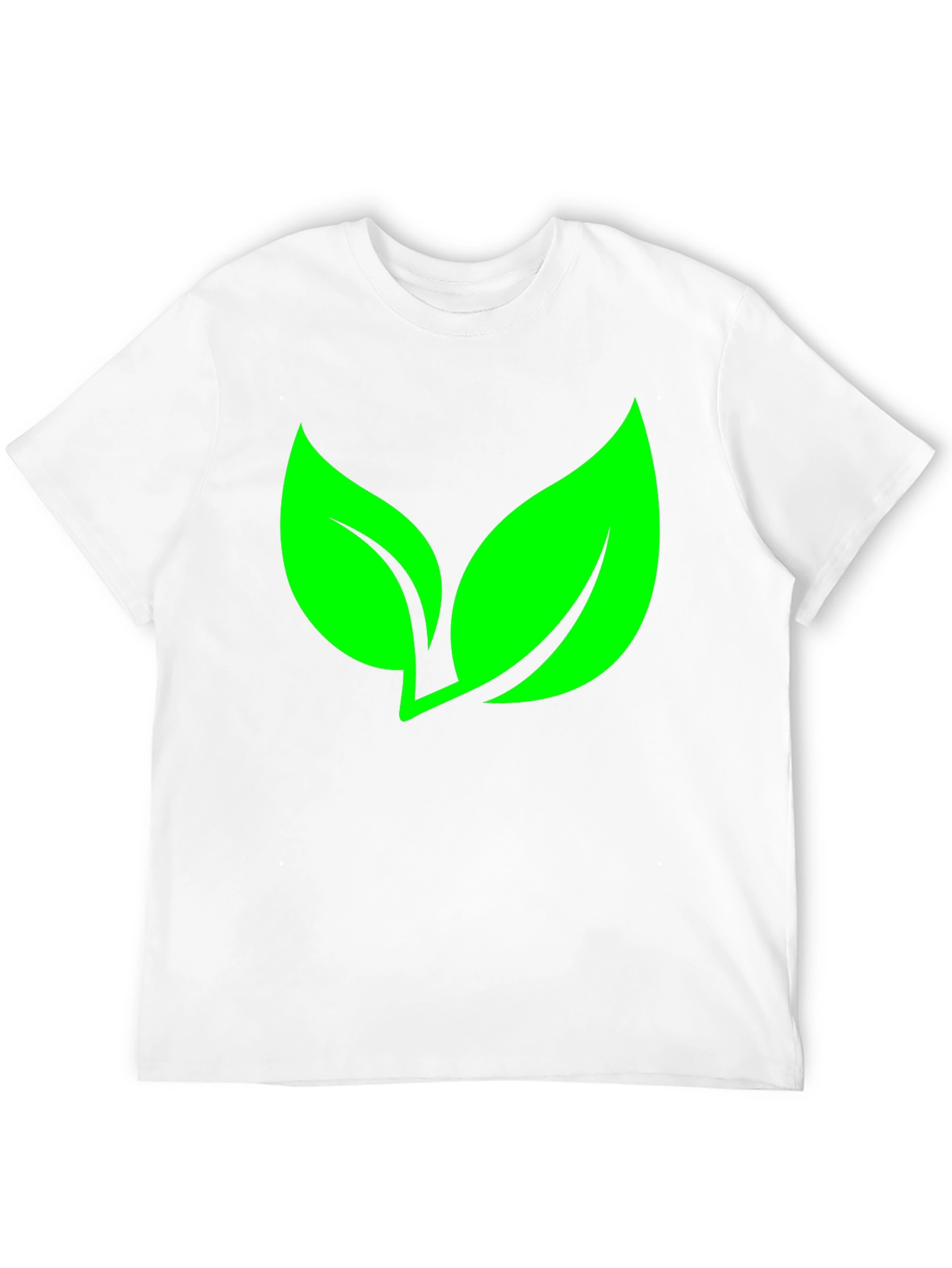 Eco-Friendly Leaf Graphic Black T-Shirt