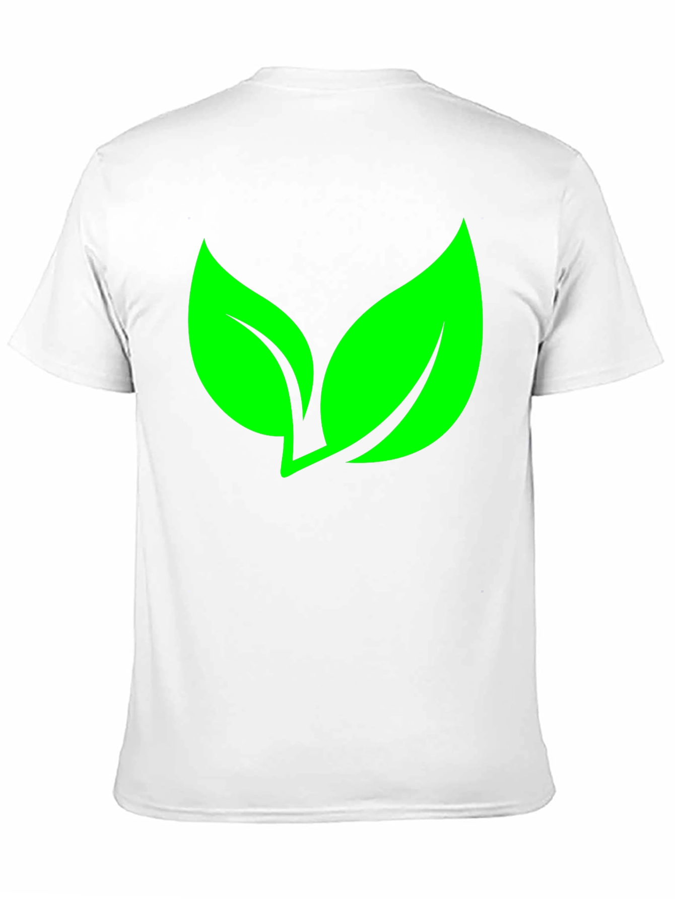 Eco-Friendly Leaf Graphic Black T-Shirt