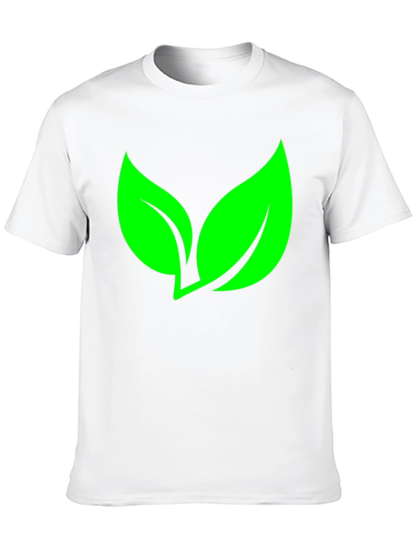 Eco-Friendly Leaf Graphic Black T-Shirt