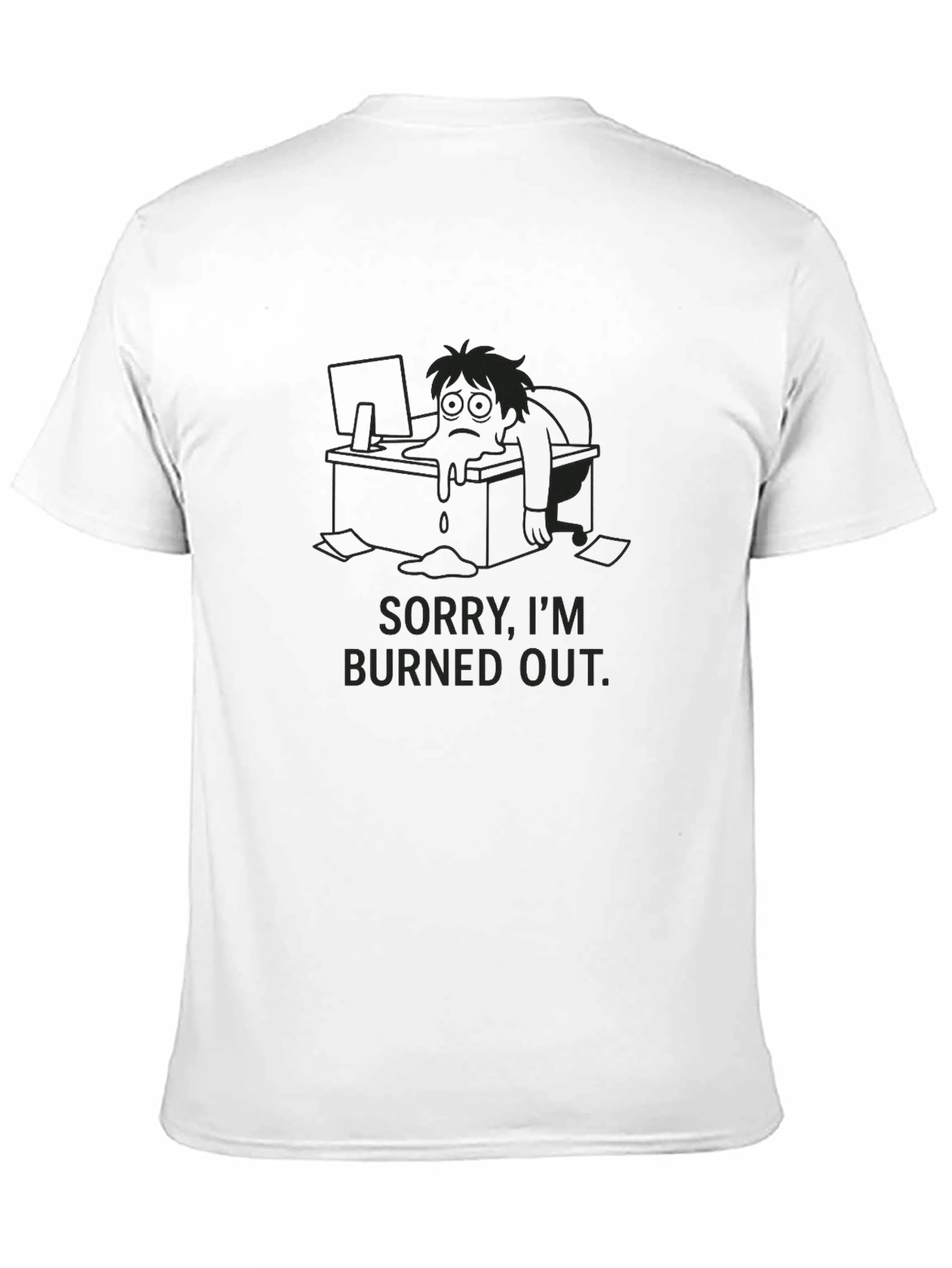 Burned Out Graphic Tee - Funny Tired T-Shirt