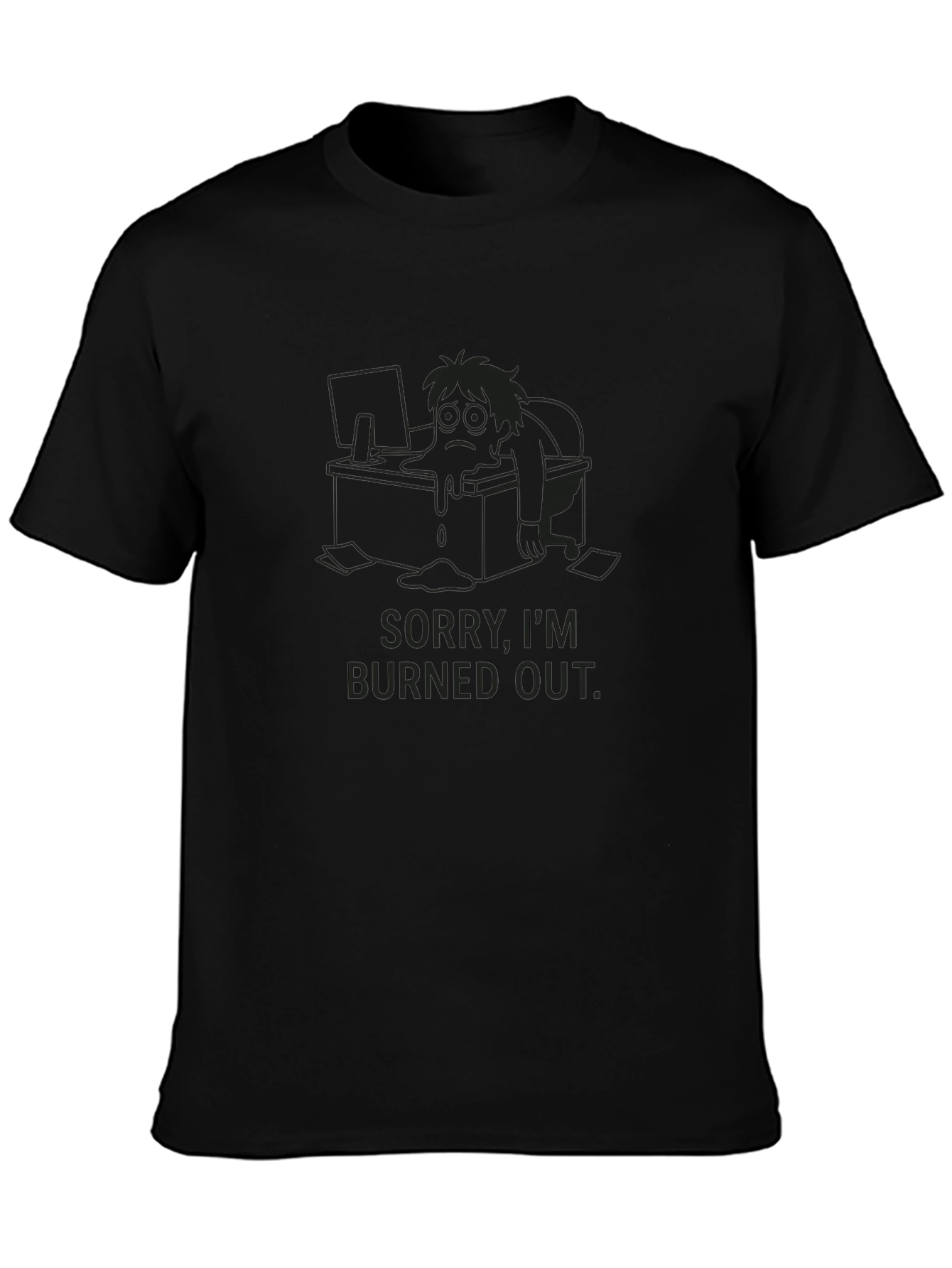 Burned Out Graphic Tee - Funny Tired T-Shirt