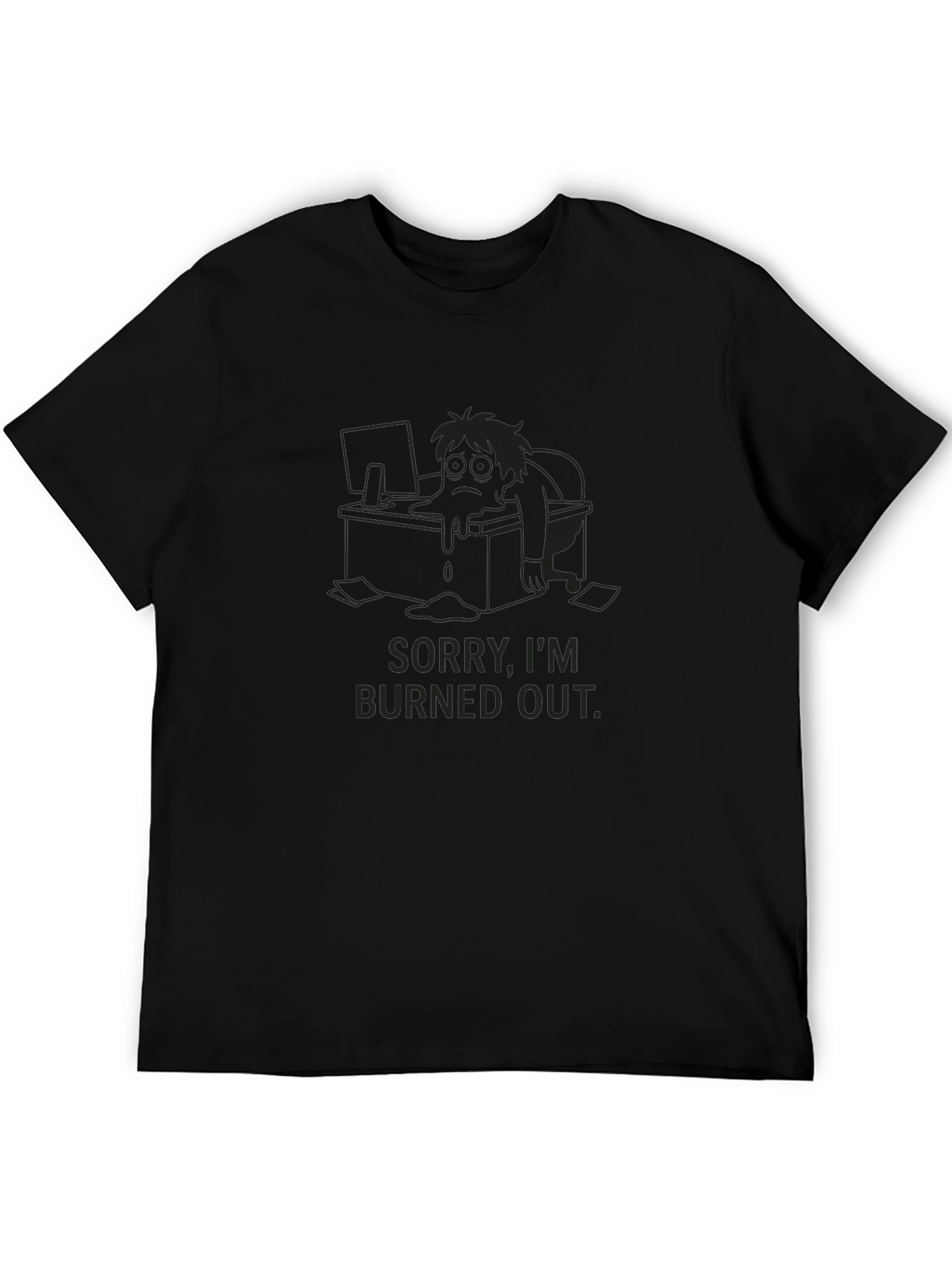 Burned Out Graphic Tee - Funny Tired T-Shirt