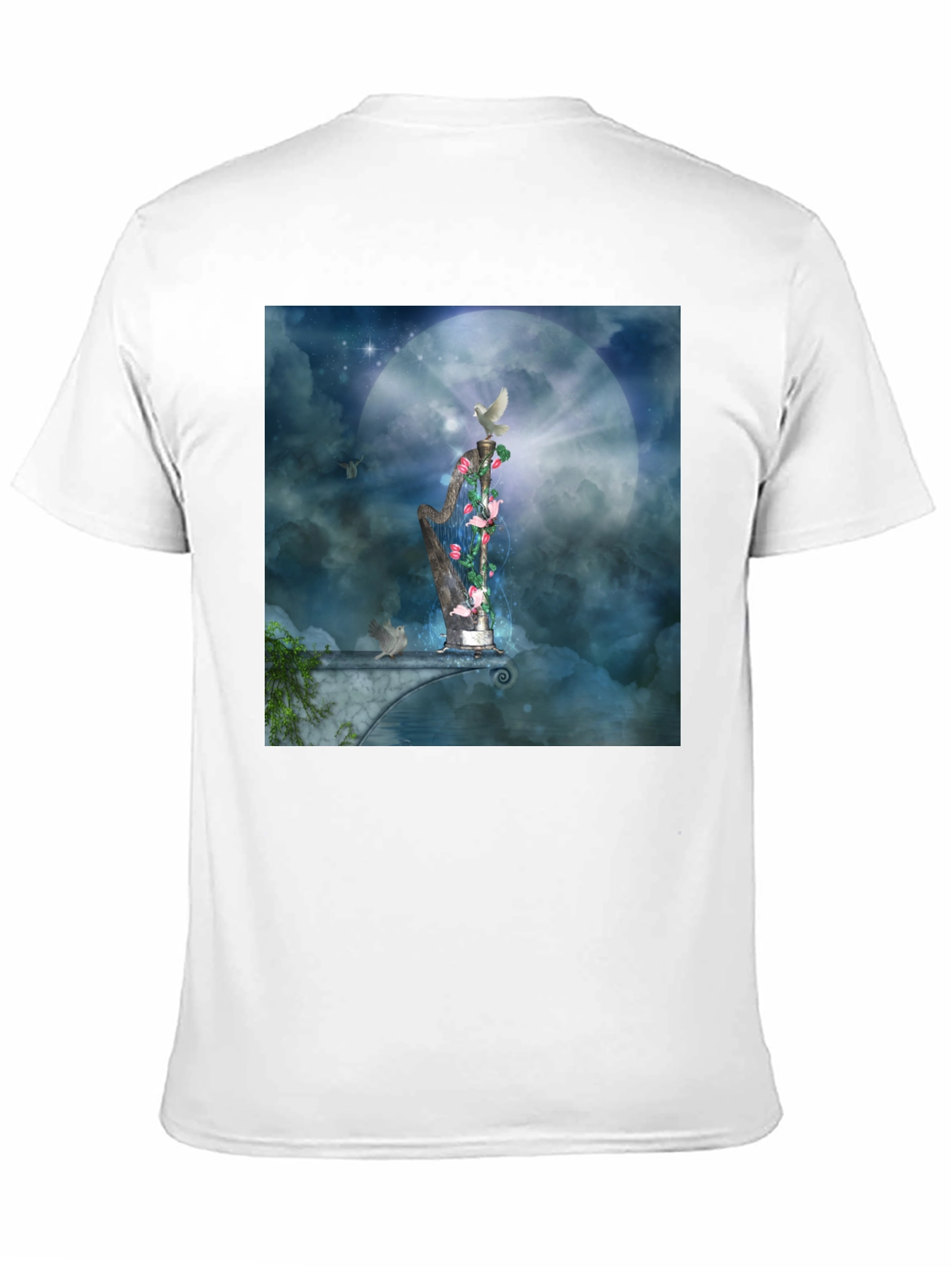 Artistic Harp Graphic T-Shirt
