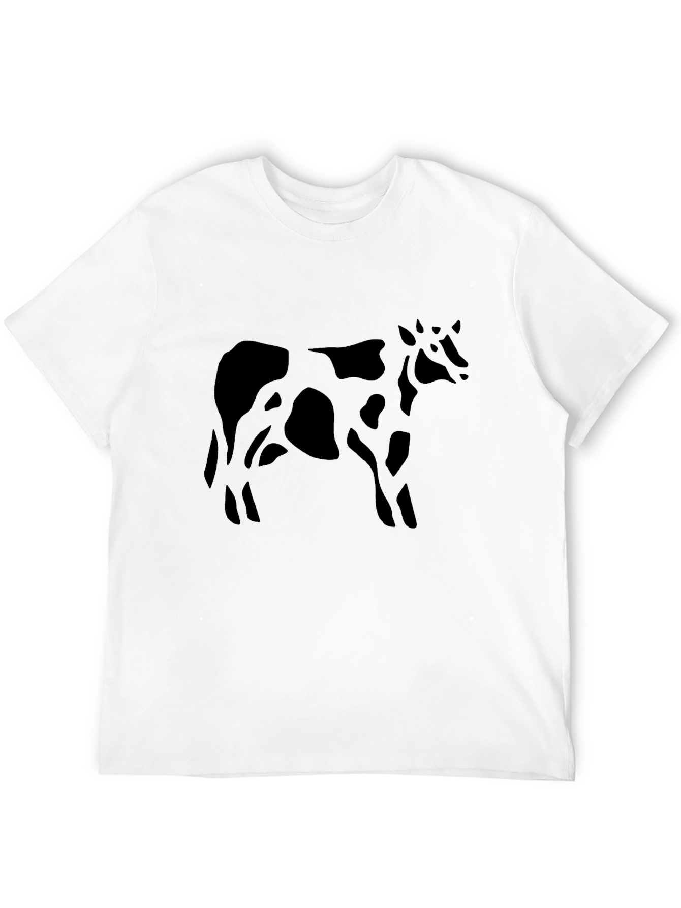 Black Cow Print T-Shirt - Casual Comfort