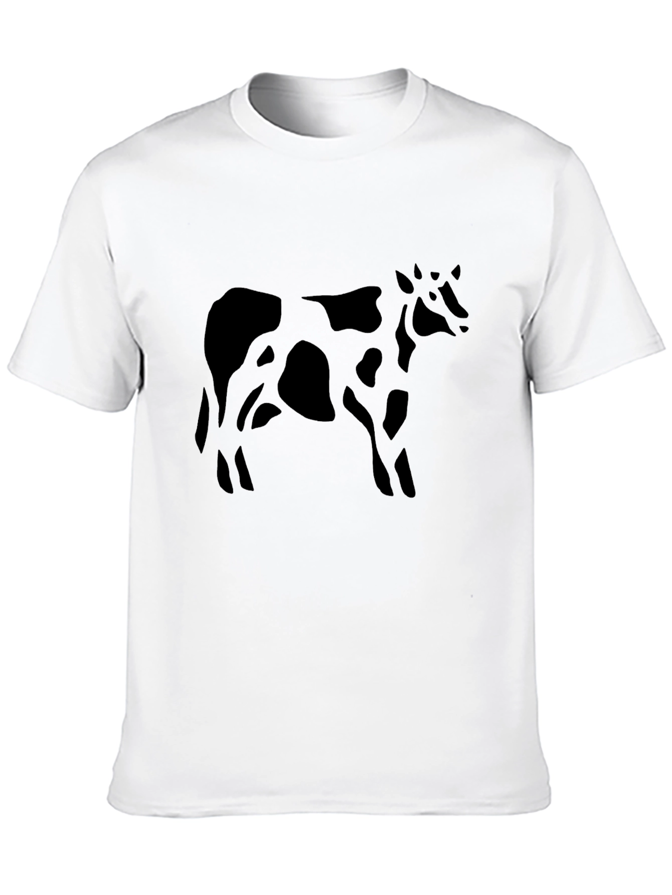 Black Cow Print T-Shirt - Casual Comfort